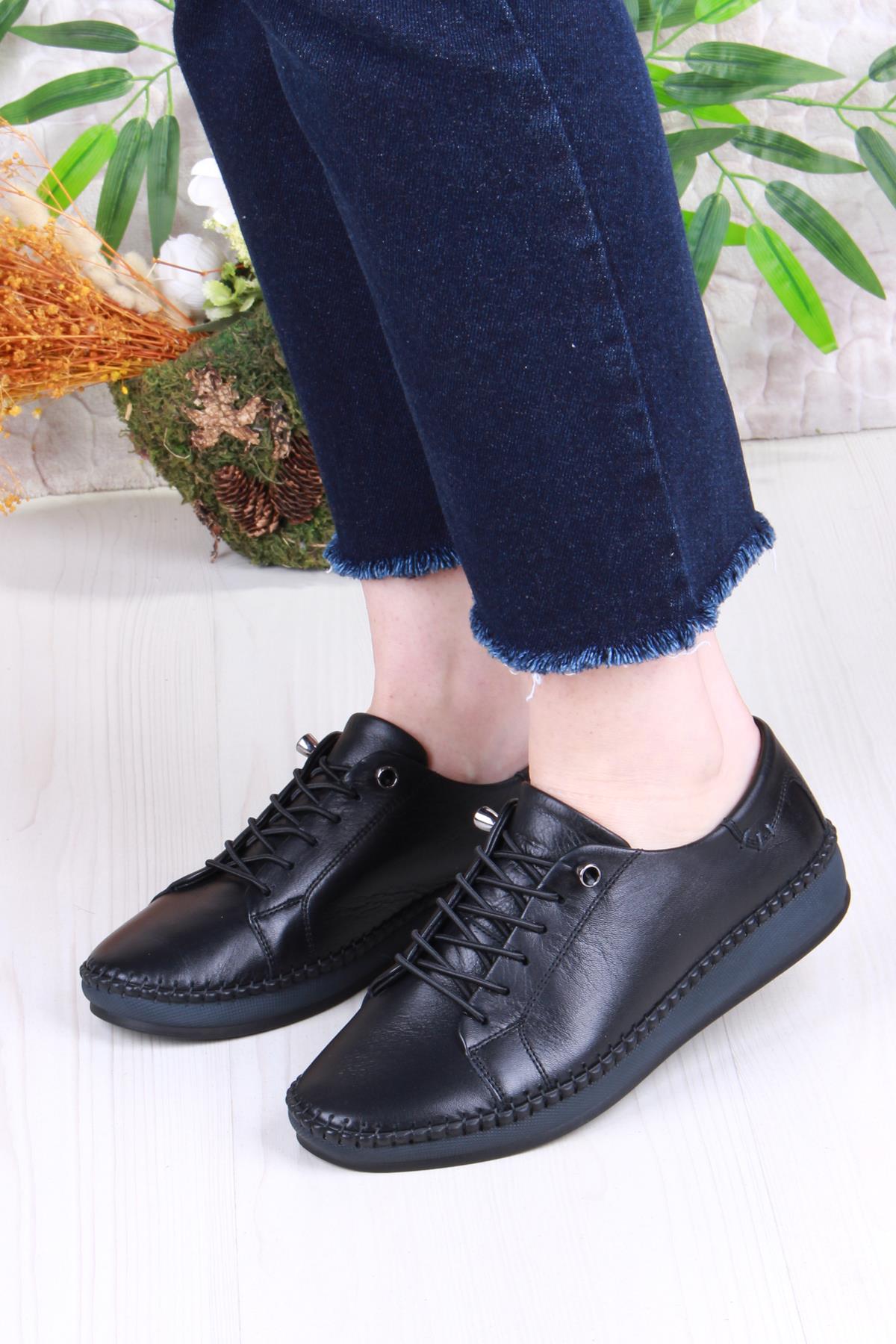 427866 Anatomik Rahat Esnek Hakiki Deri Kadın Ayakkabı - Görsel 3