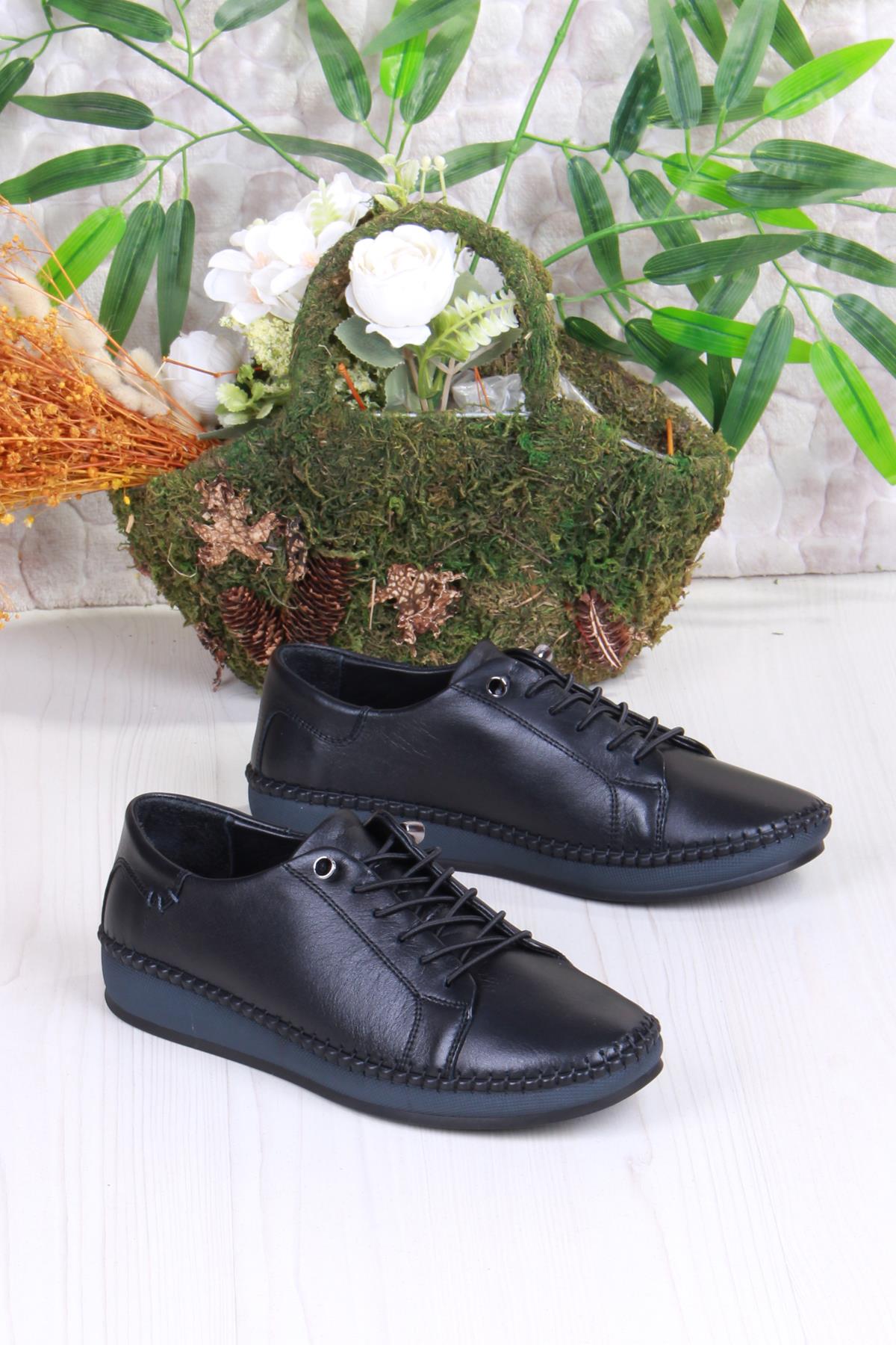 427866 Anatomik Rahat Esnek Hakiki Deri Kadın Ayakkabı - Görsel 4