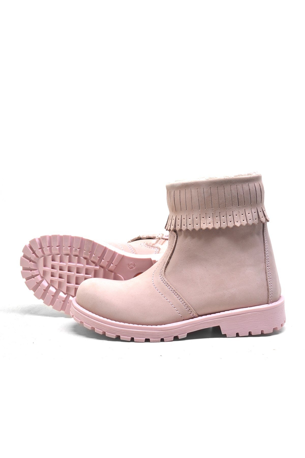 Rakerplus Rakerplus Chiron Hakiki Deri Pembe Fermuarlı Kız Çocuk Bot Çizme | Flo Pembe - 5. görsel