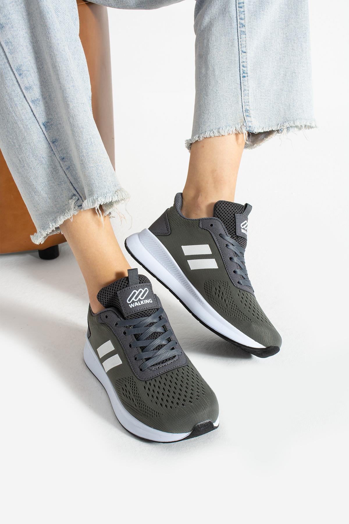 Kadın Sneaker Ayakkabı Hava Alan Konforlu ve Esnek Kullanışlı Hava Alan Ortapedik Spor Ayakkabı - Görsel 3