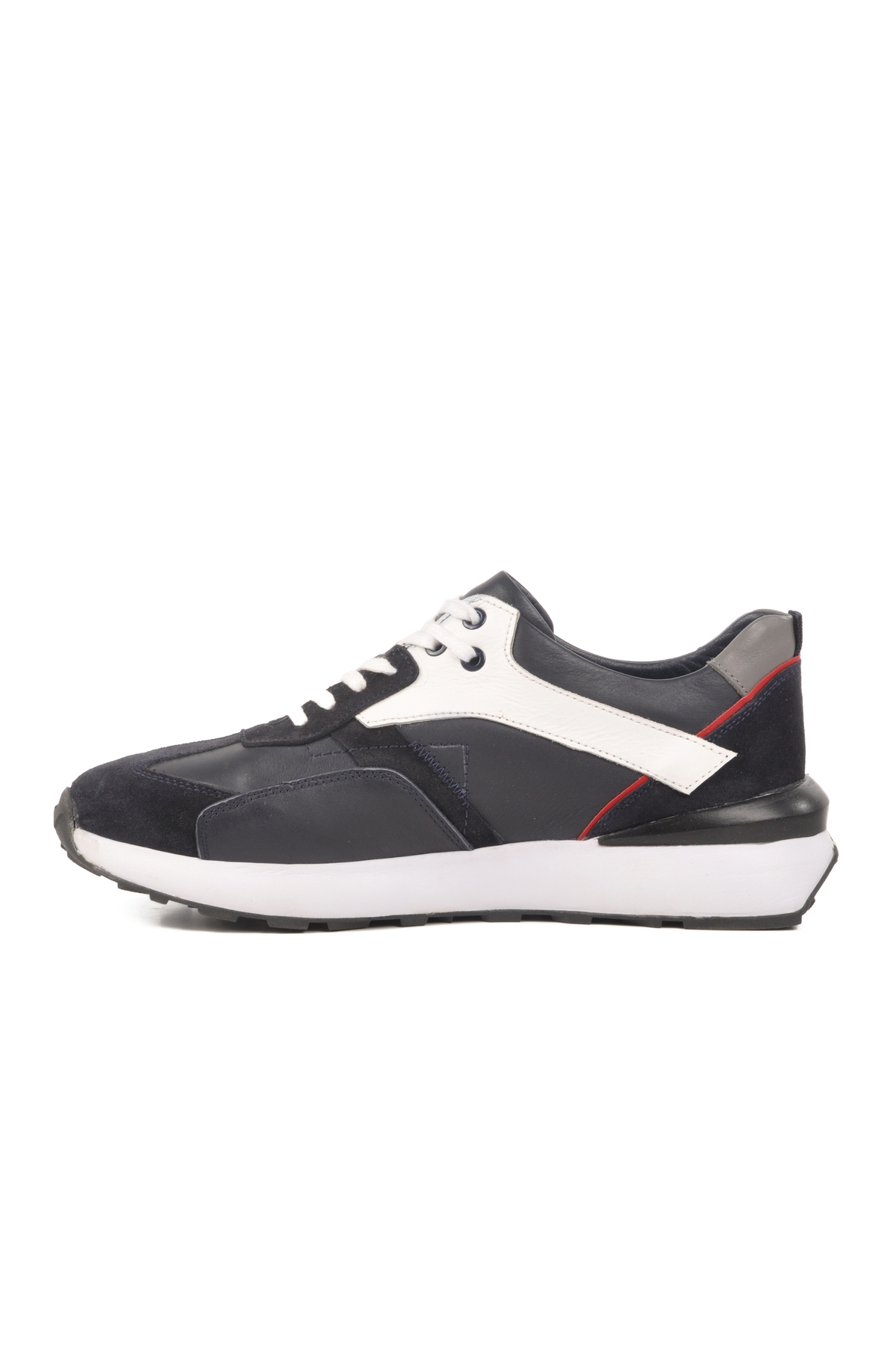 Aspor Lacivert Beyaz Hakiki Deri Erkek Casual Ayakkabı - Görsel 3