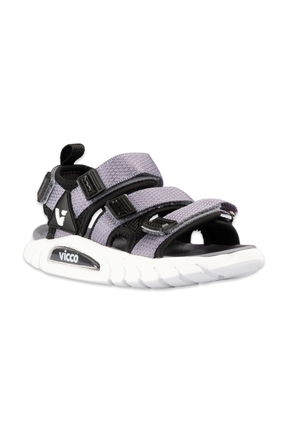 332.P25Y.212 Cube Patik Phylon Siyah-Beyaz Çocuk Sandalet - Görsel 2