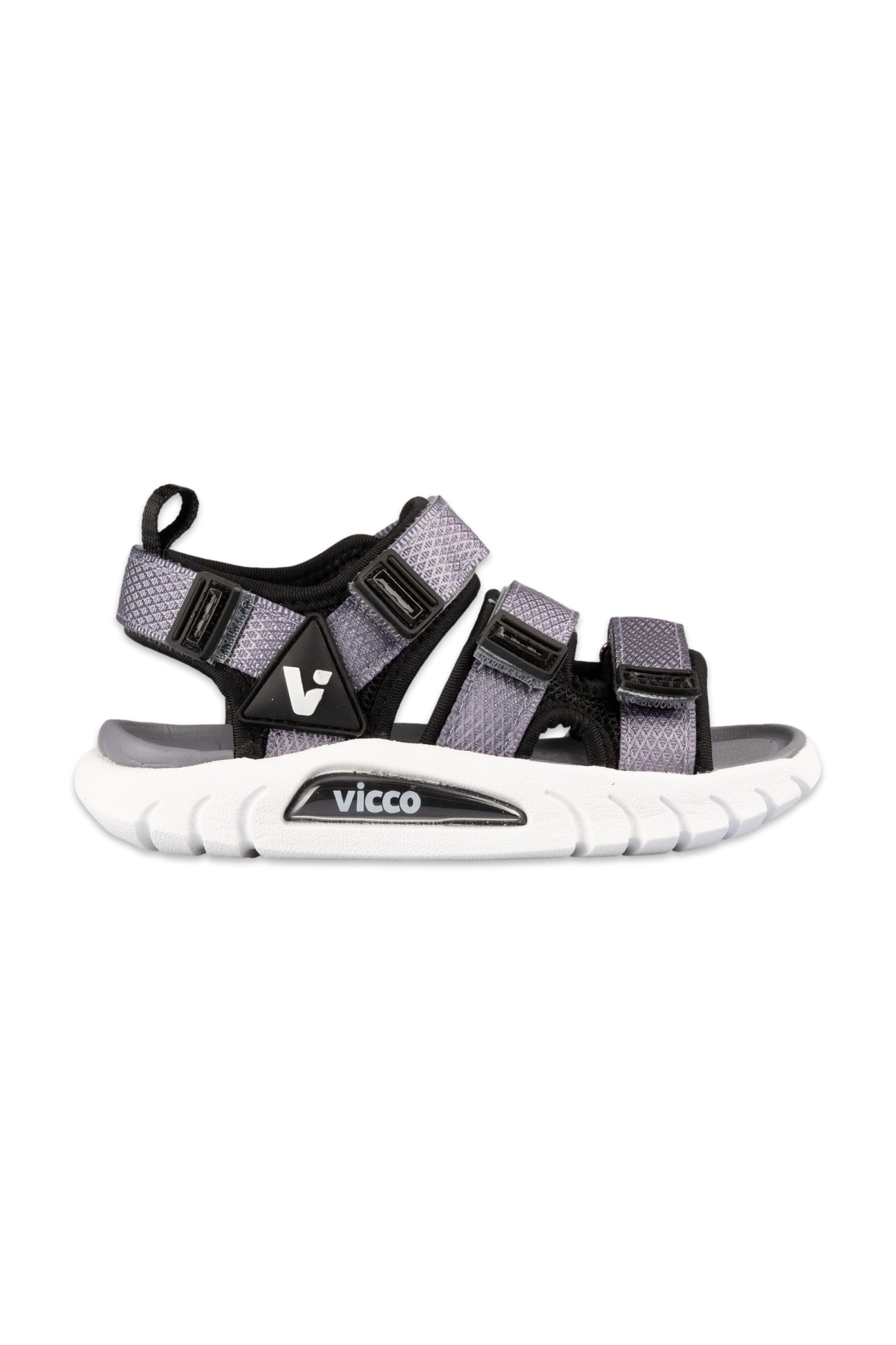 332.P25Y.212 Cube Patik Phylon Siyah-Beyaz Çocuk Sandalet - Görsel 3