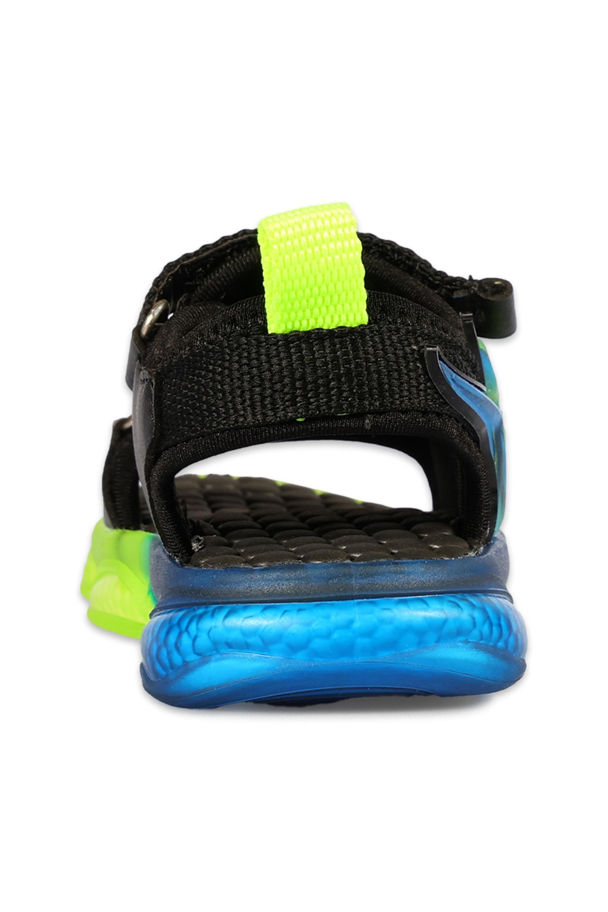 332.B25Y.256 Jack Bebe Işıklı Phylon Siyah-Beyaz Erkek Çocuk Sandalet - Görsel 5