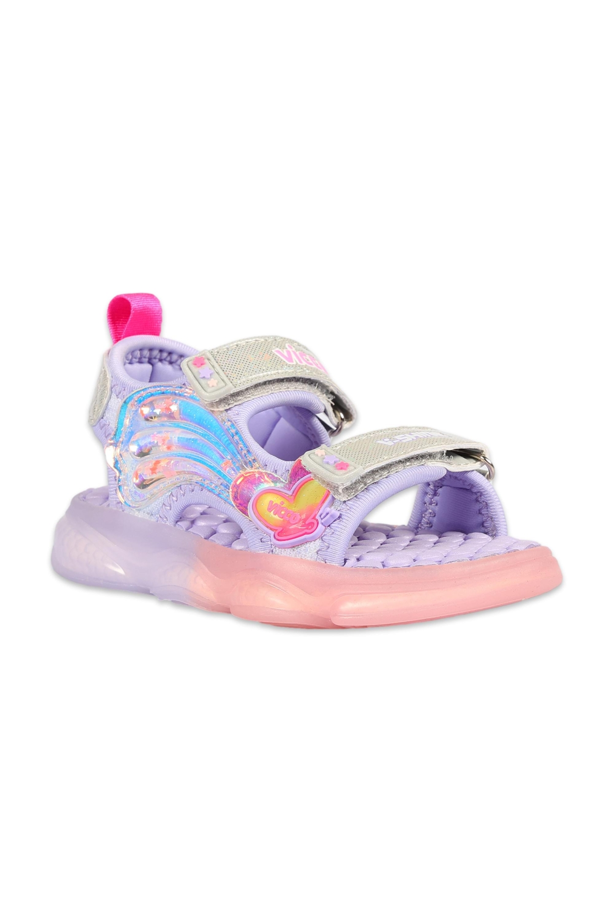 332.B25Y.254 Can Bebe Işıklı Phylon Lila Kız Çocuk Sandalet - Görsel 2