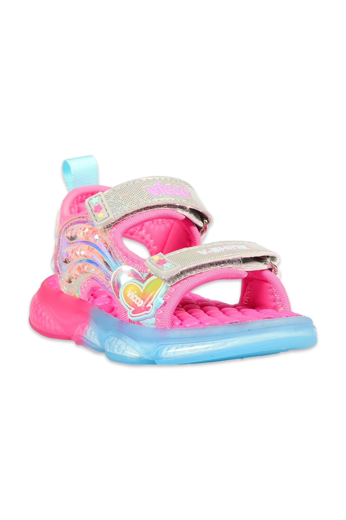 332.B25Y.254 Can Bebe Işıklı Phylon Fuşya Kız Çocuk Sandalet - Görsel 2