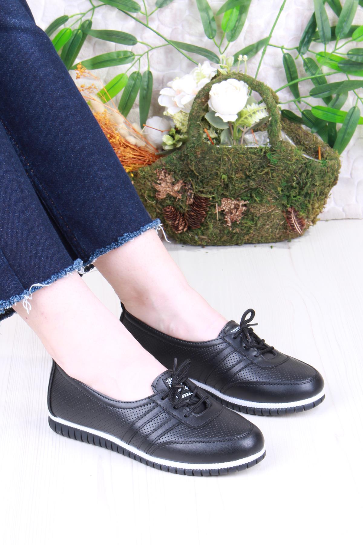 2034 Günlük Rahat Kaymaz Taban Kadın Babet Ayakkabı - Görsel 2