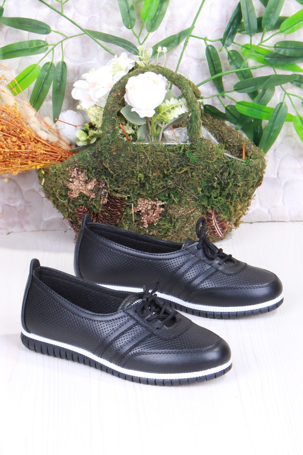 2034 Günlük Rahat Kaymaz Taban Kadın Babet Ayakkabı - Görsel 4