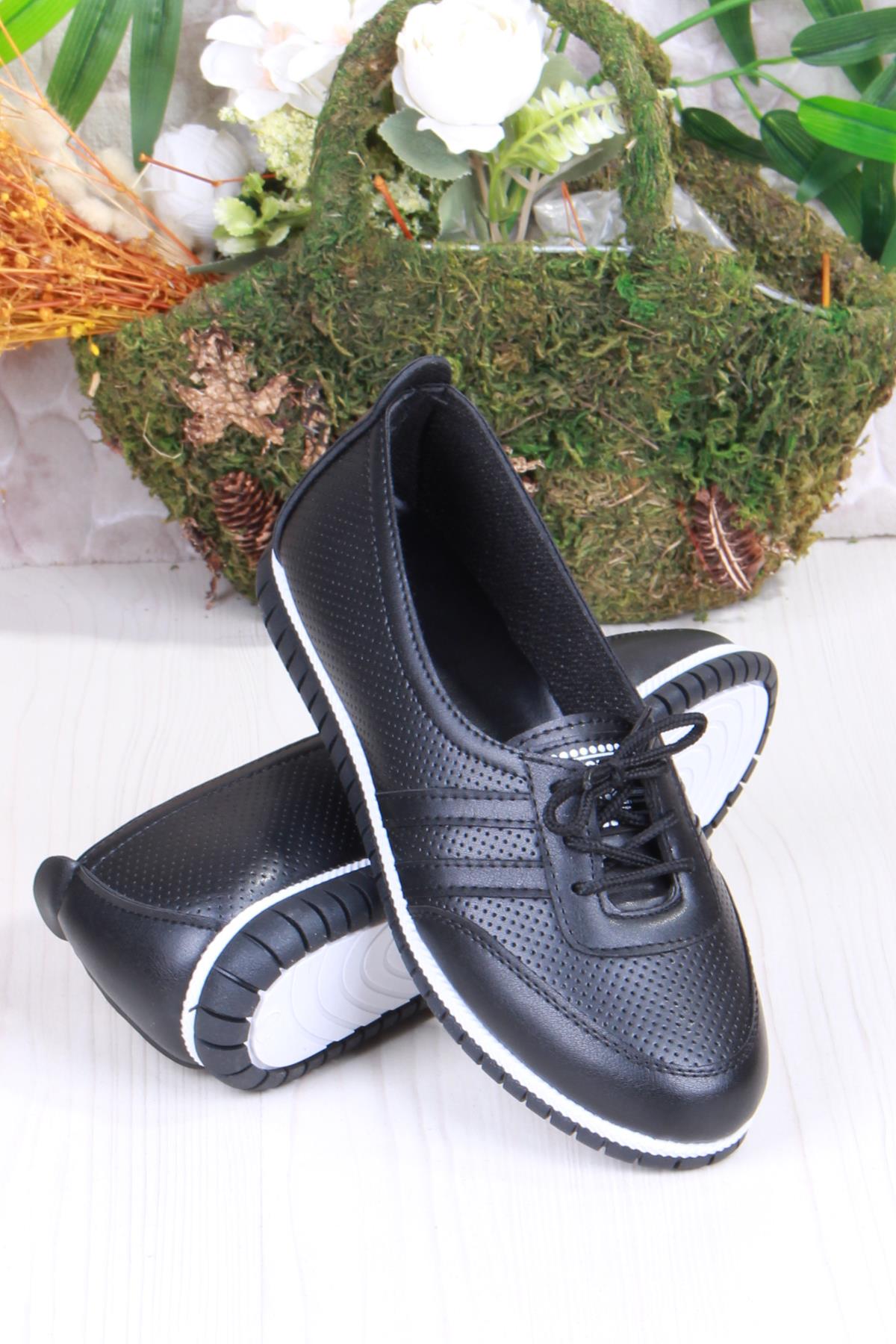 2034 Günlük Rahat Kaymaz Taban Kadın Babet Ayakkabı - Görsel 5