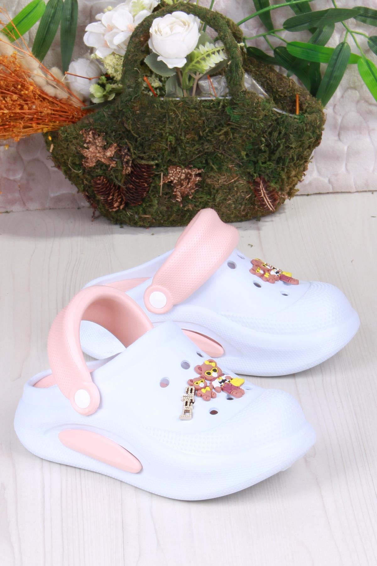 E468 Bella Mavi Pudra Eva Malzeme Sabo Doktor Medikal Aşçı Günlük Burnu Kapalı Terlik - Görsel 4