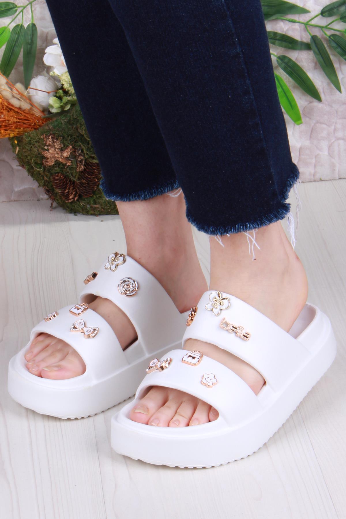 E460 Günlük Plaj Deniz Havuz Terliği Hafif Rahat Esnek Kadın Terlik - Görsel 3