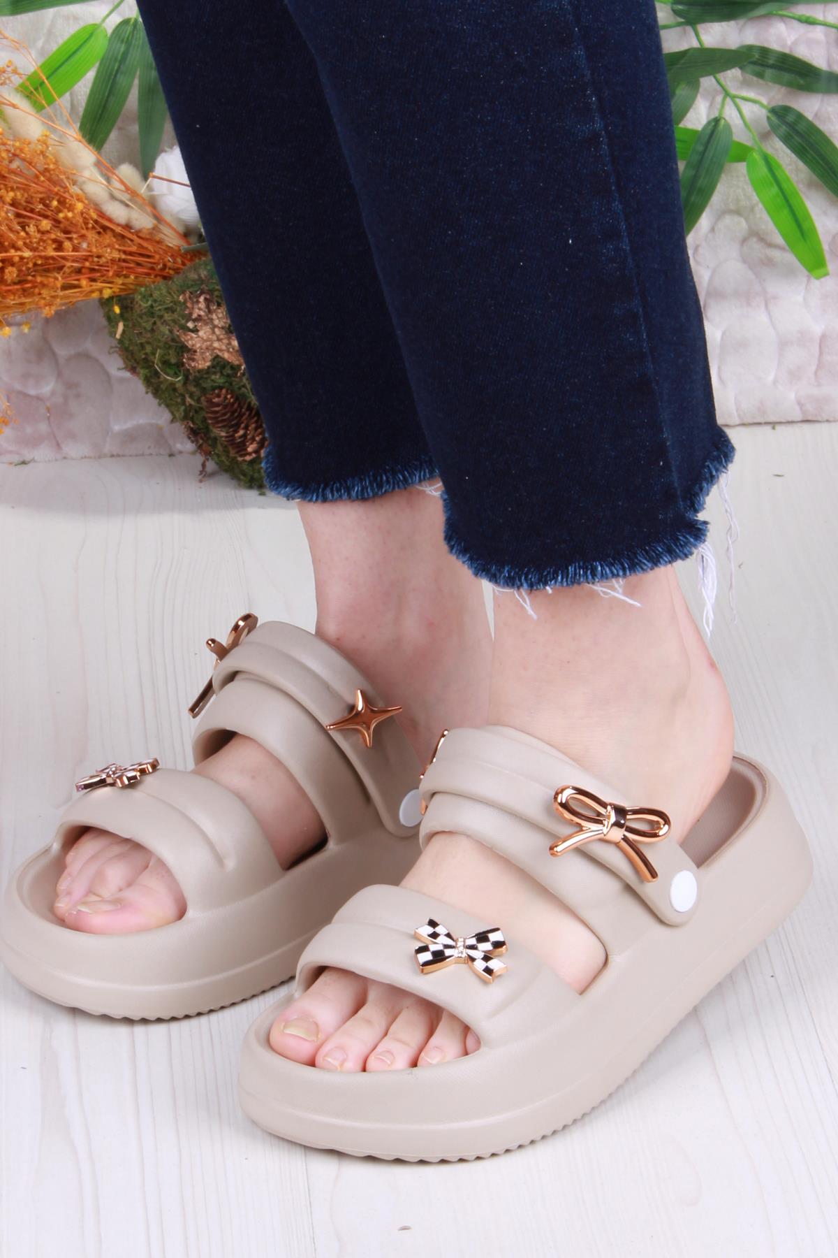 E458 Günlük Plaj Deniz Havuz Terliği Hafif Rahat Esnek Kadın Terlik - Görsel 3