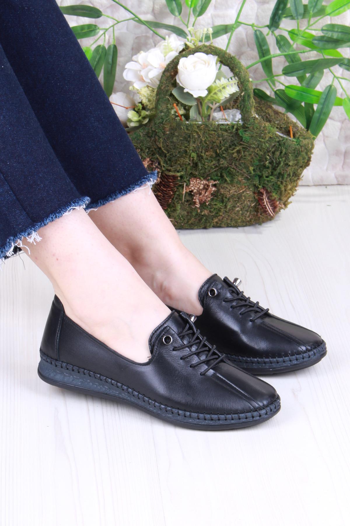 428786 Anatomik Rahat Esnek Hakiki Deri Kadın Ayakkabı - Görsel 2