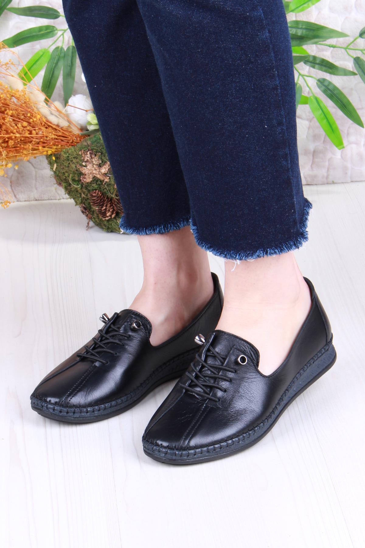 428786 Anatomik Rahat Esnek Hakiki Deri Kadın Ayakkabı - Görsel 3