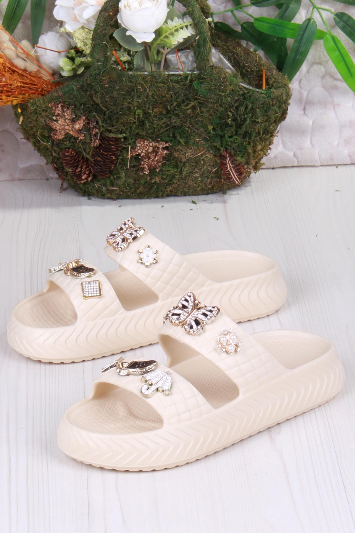 800-17 Günlük Plaj Deniz Havuz Terliği Hafif Rahat Esnek Kadın Terlik - Görsel 5