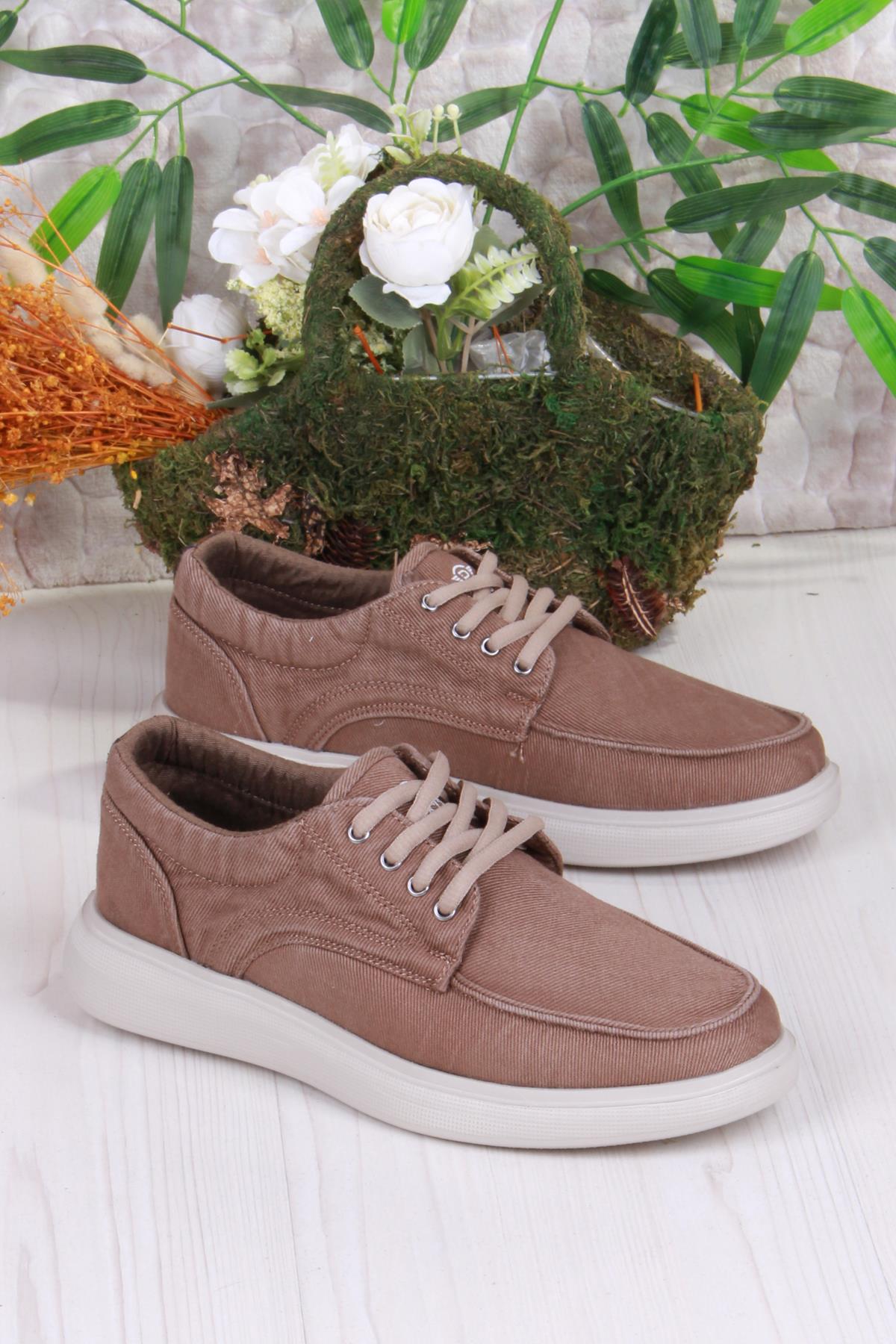 Dks 023 Vizon Hafif Rahat Keten Sneaker Erkek Ayakkabı - Görsel 2