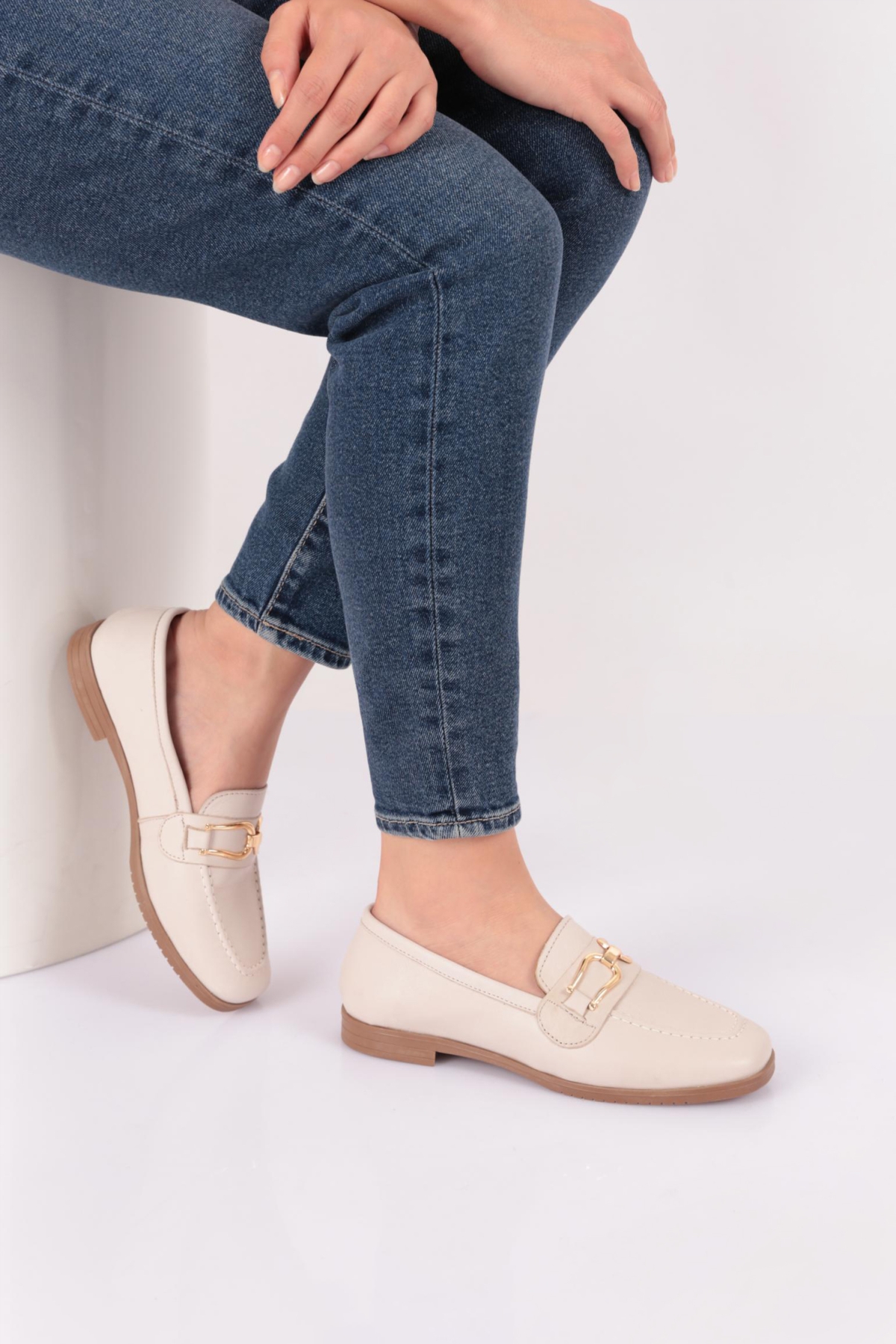 08 Kadin Tokali Loafer Ayakkabi - Görsel 6