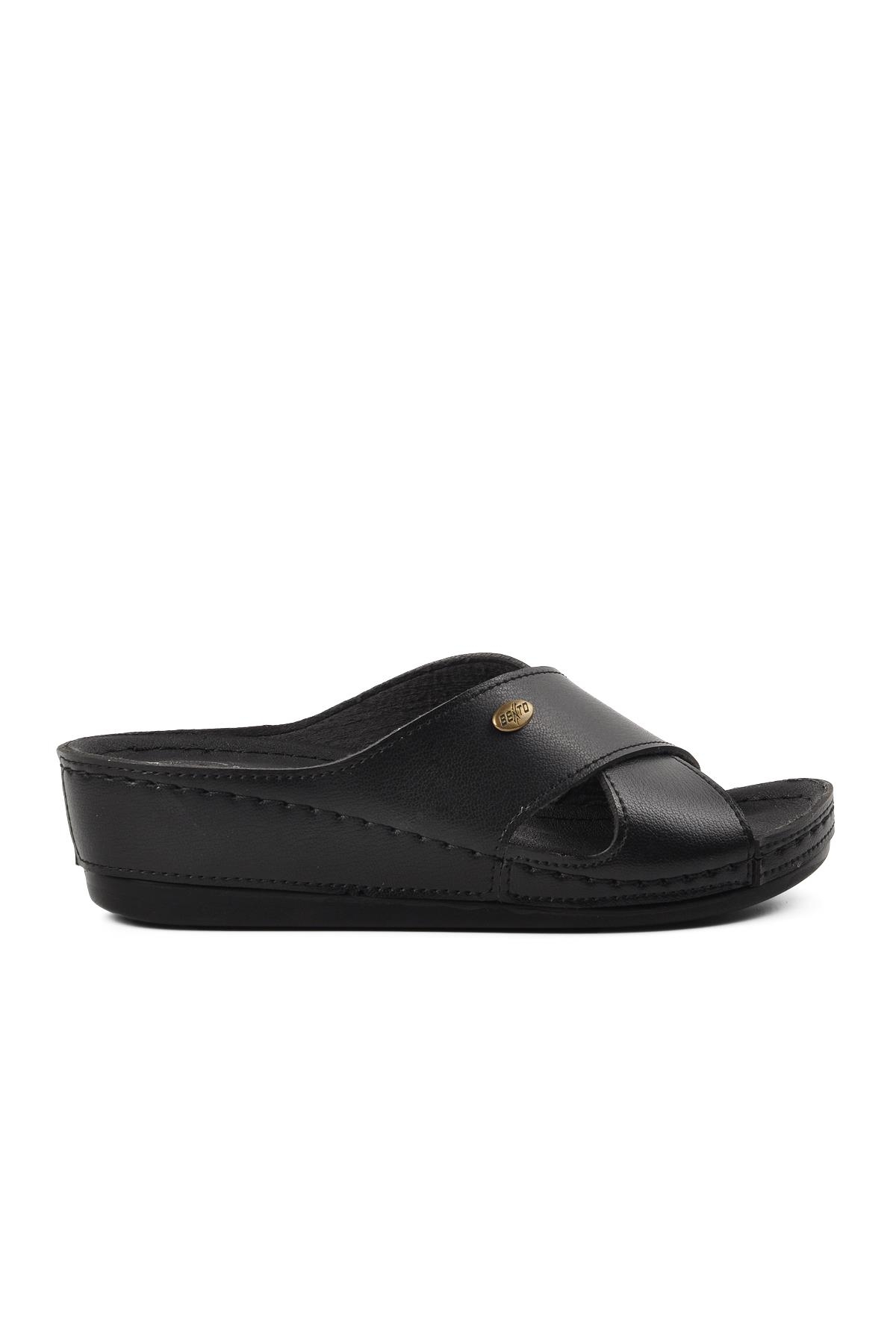 Aspor Siyah Kadın Dolgu Topuk Terlik - Görsel 2