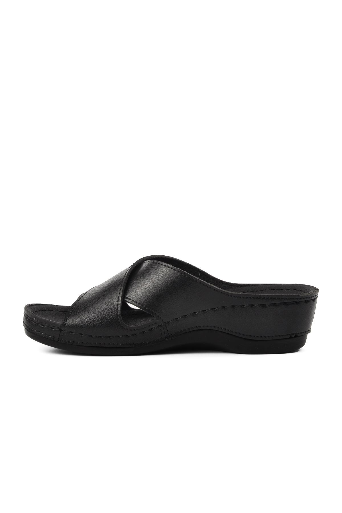 Aspor Siyah Kadın Dolgu Topuk Terlik - Görsel 3