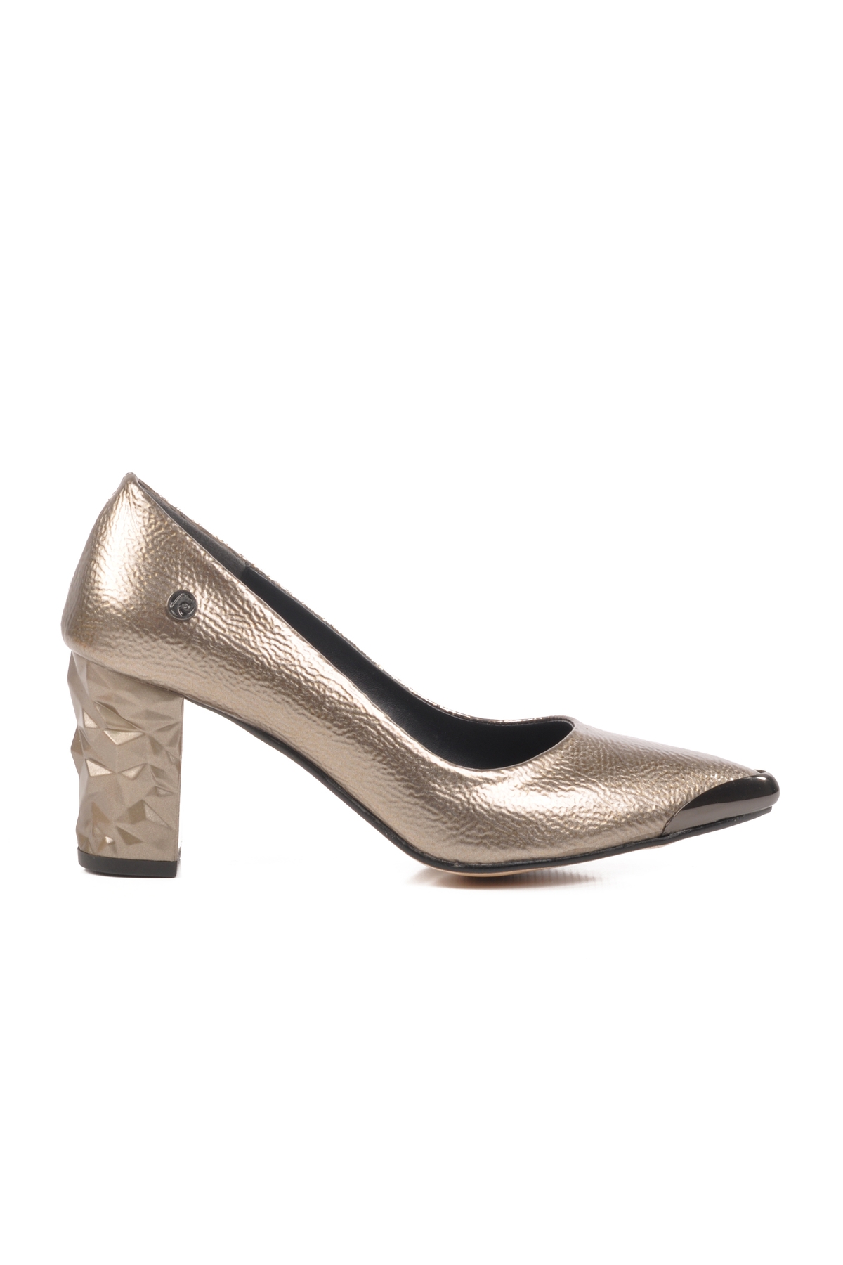 Platin Yüksek Topuklu Kadın Abiye Ayakkabı - Görsel 2
