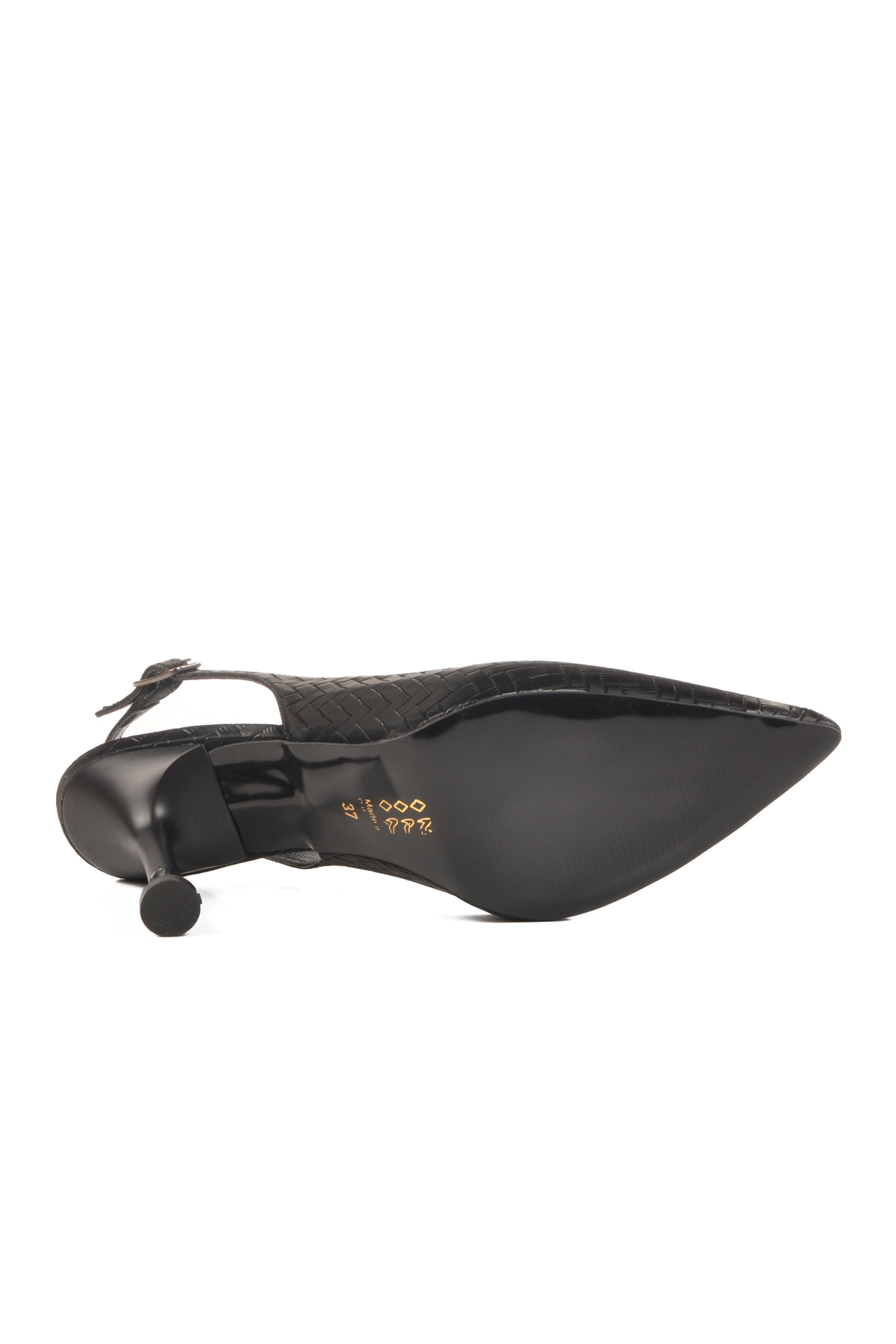 Siyah İnce Topuklu Kadın Abiye Ayakkabı - Görsel 6