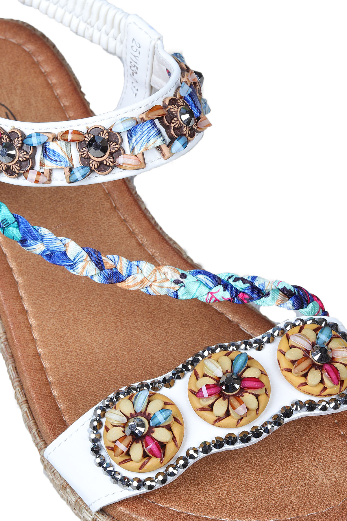 Daisy Rahat Taban Taş Boncuk Detaylı Kadın Sandalet - Görsel 7