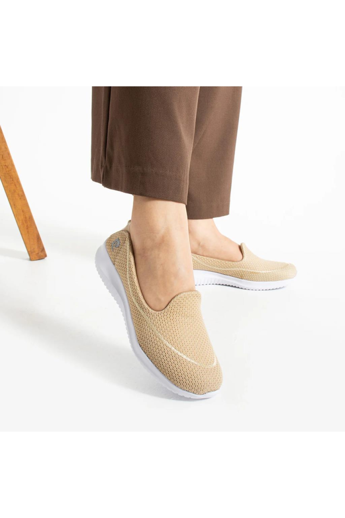 PC-30168 Siyah Kadın Sneaker Günlük Bağsız Spor - Görsel 5