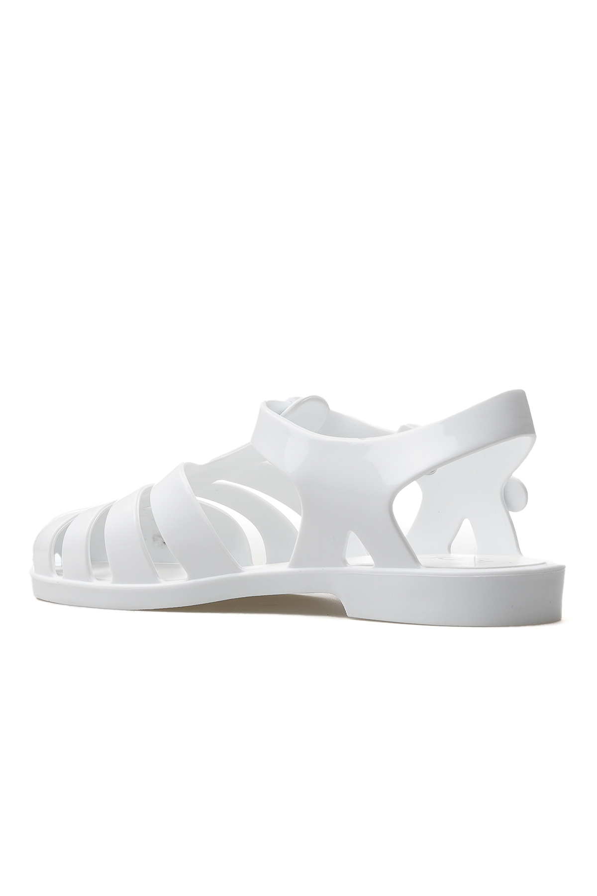 İgor Bıarrıtz Kaydırmaz Taban Kadın Sandalet (36-41) 23y Ks10258-bıarrıtz Beyaz Rugan - Görsel 4