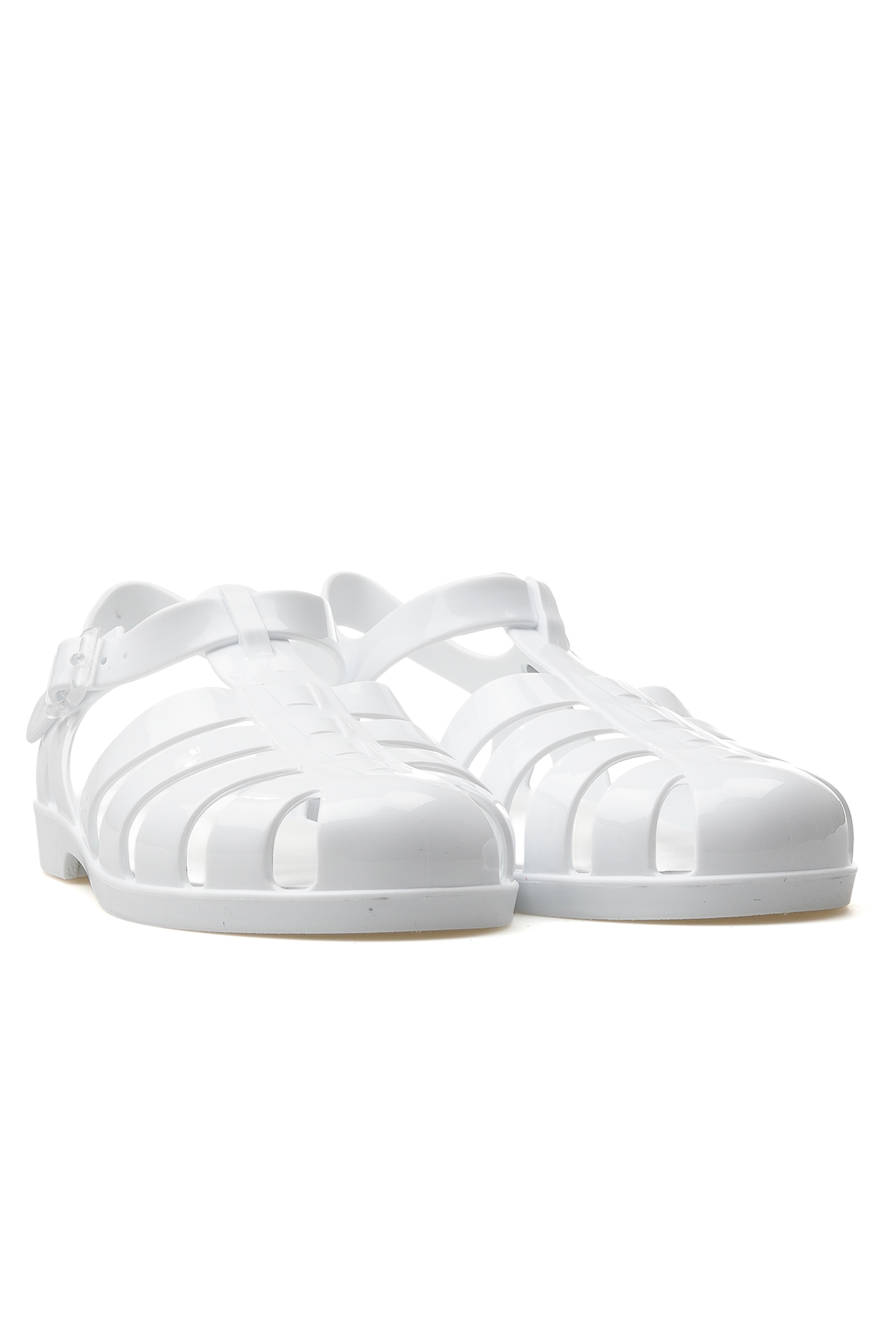 İgor Bıarrıtz Kaydırmaz Taban Kadın Sandalet (36-41) 23y Ks10258-bıarrıtz Beyaz Rugan - Görsel 6