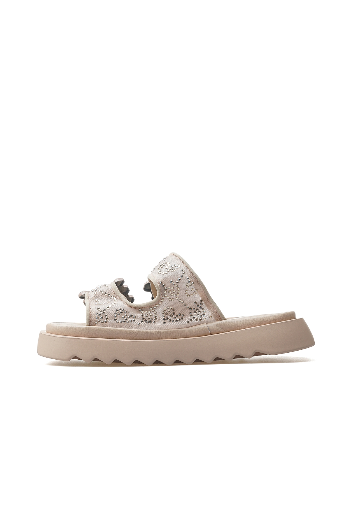 Kadın Taş Detaylı Günlük Terlik 25y 25y342 Z Bej - Görsel 3