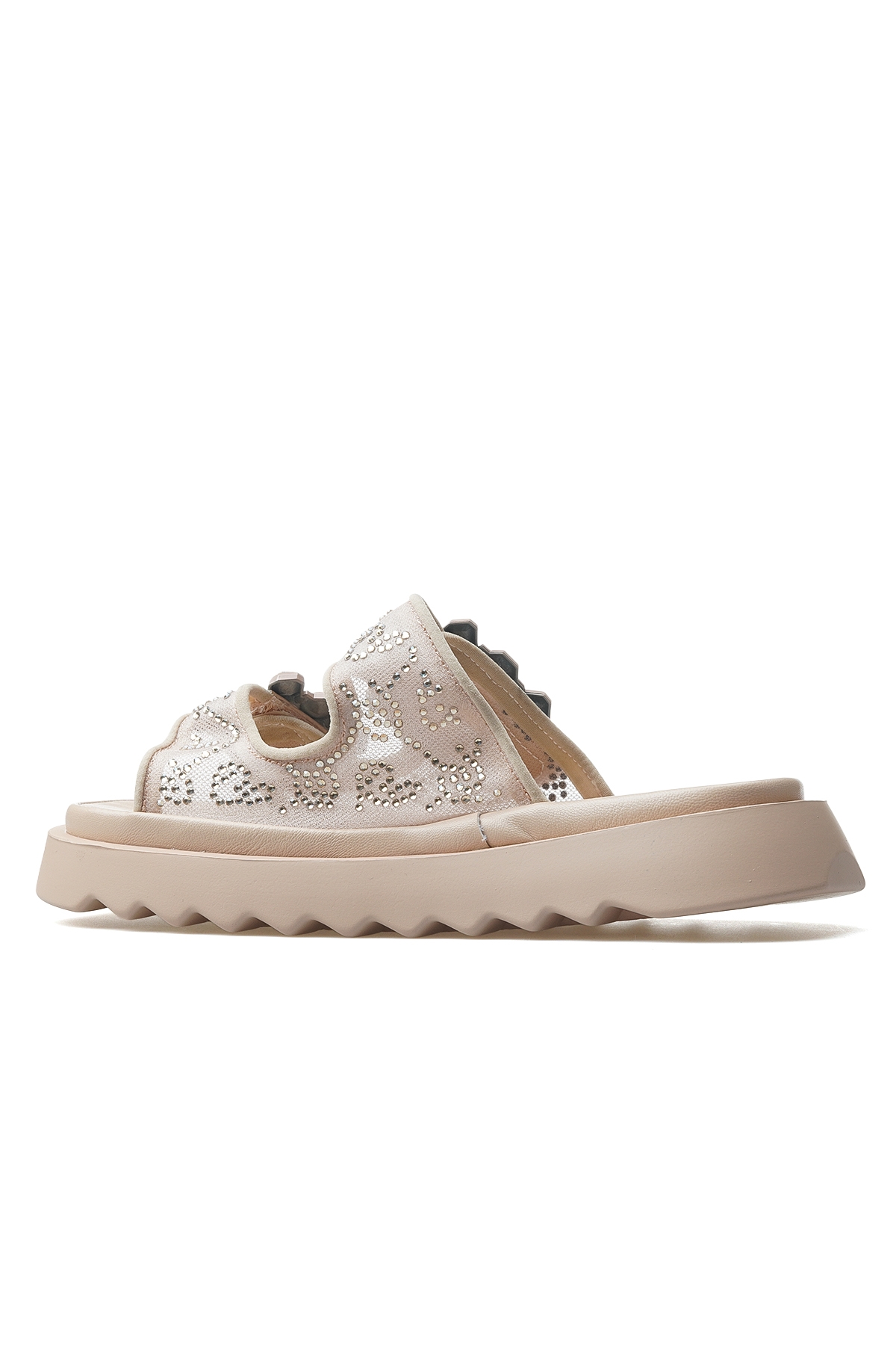 Kadın Taş Detaylı Günlük Terlik 25y 25y342 Z Bej - Görsel 4