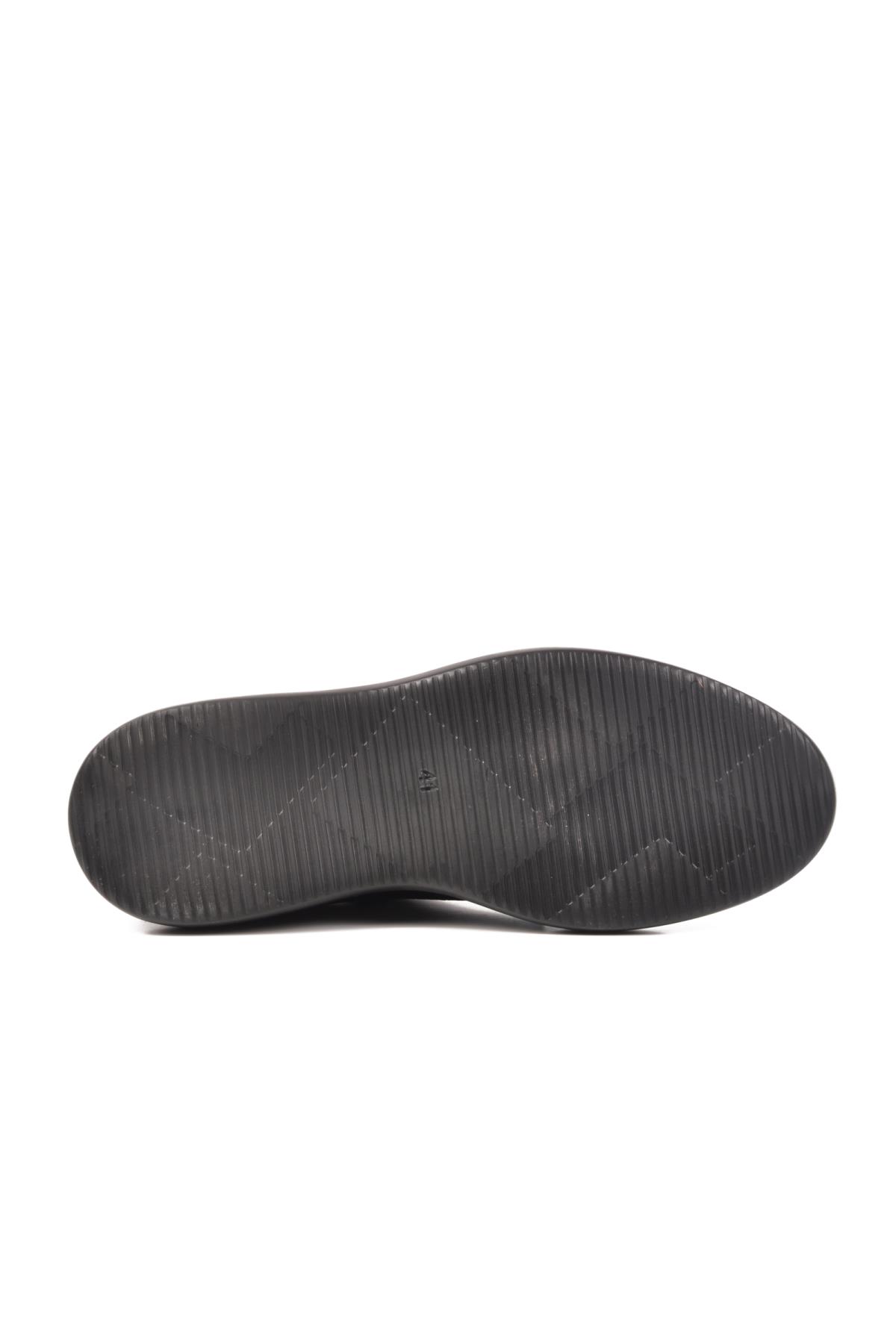 70914 M Siyah Açma Hakiki Deri Erkek Günlük Ayakkabı - Görsel 6