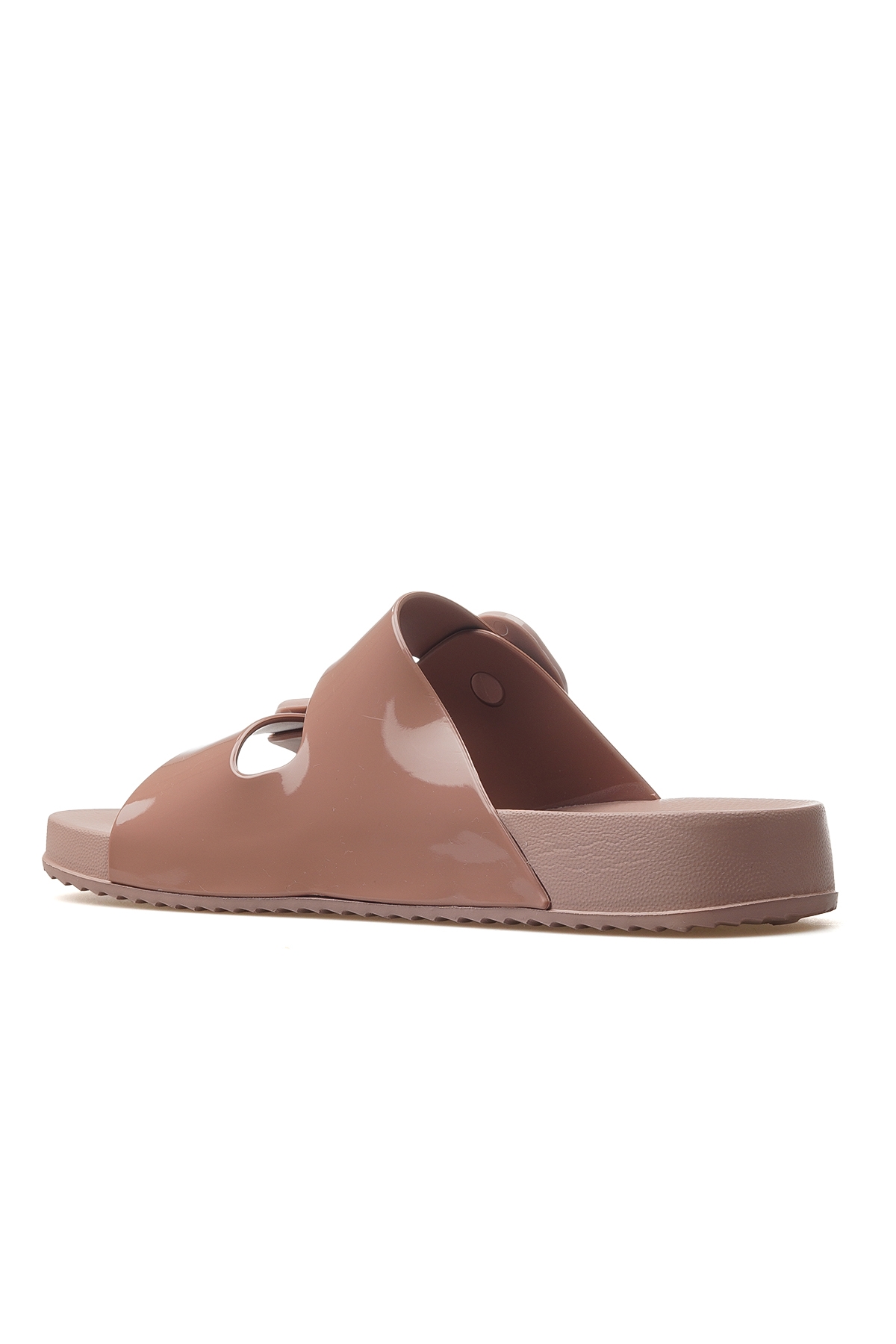 Habana Brıllo Kadın Toka Detaylı Havuz-plaj-günlük Terlik 24y S10334 Pudra Rugan - Görsel 4