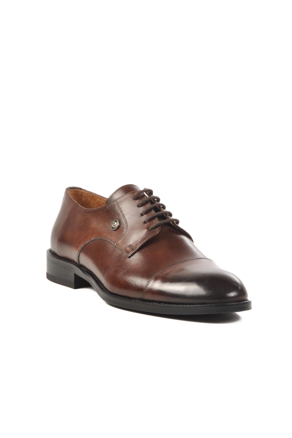 114006 M Kahverengi Hakiki Deri Erkek Klasik Ayakkabı - Görsel 2