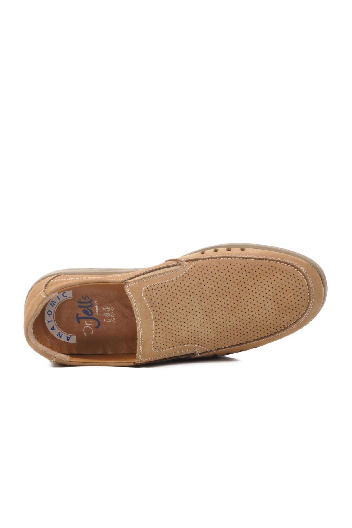 2Y1057 Toprak Nubuk Hakiki Deri Erkek Yazlık Günlük Ayakkabı Dr.Jells - Görsel 5