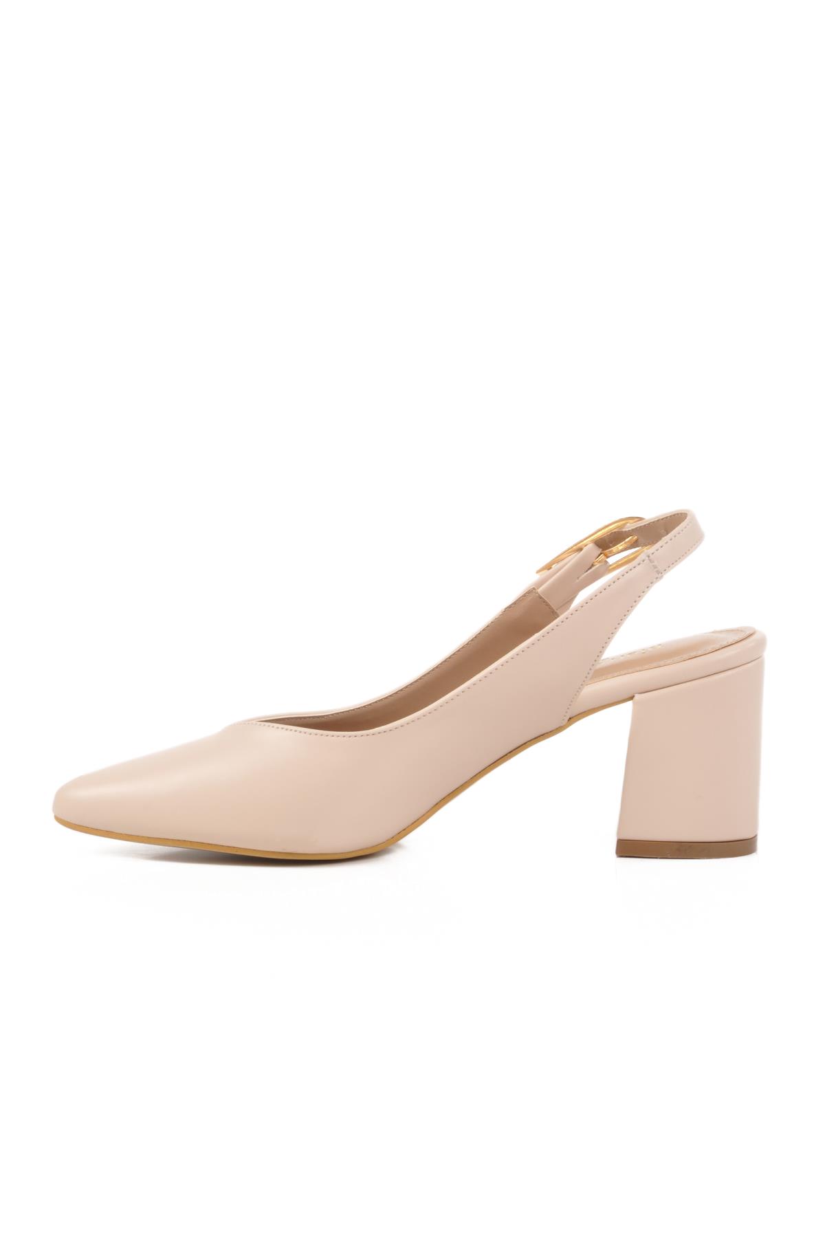 PC-54706 Z Krem Kadın Abiye Ayakkabı - Görsel 3