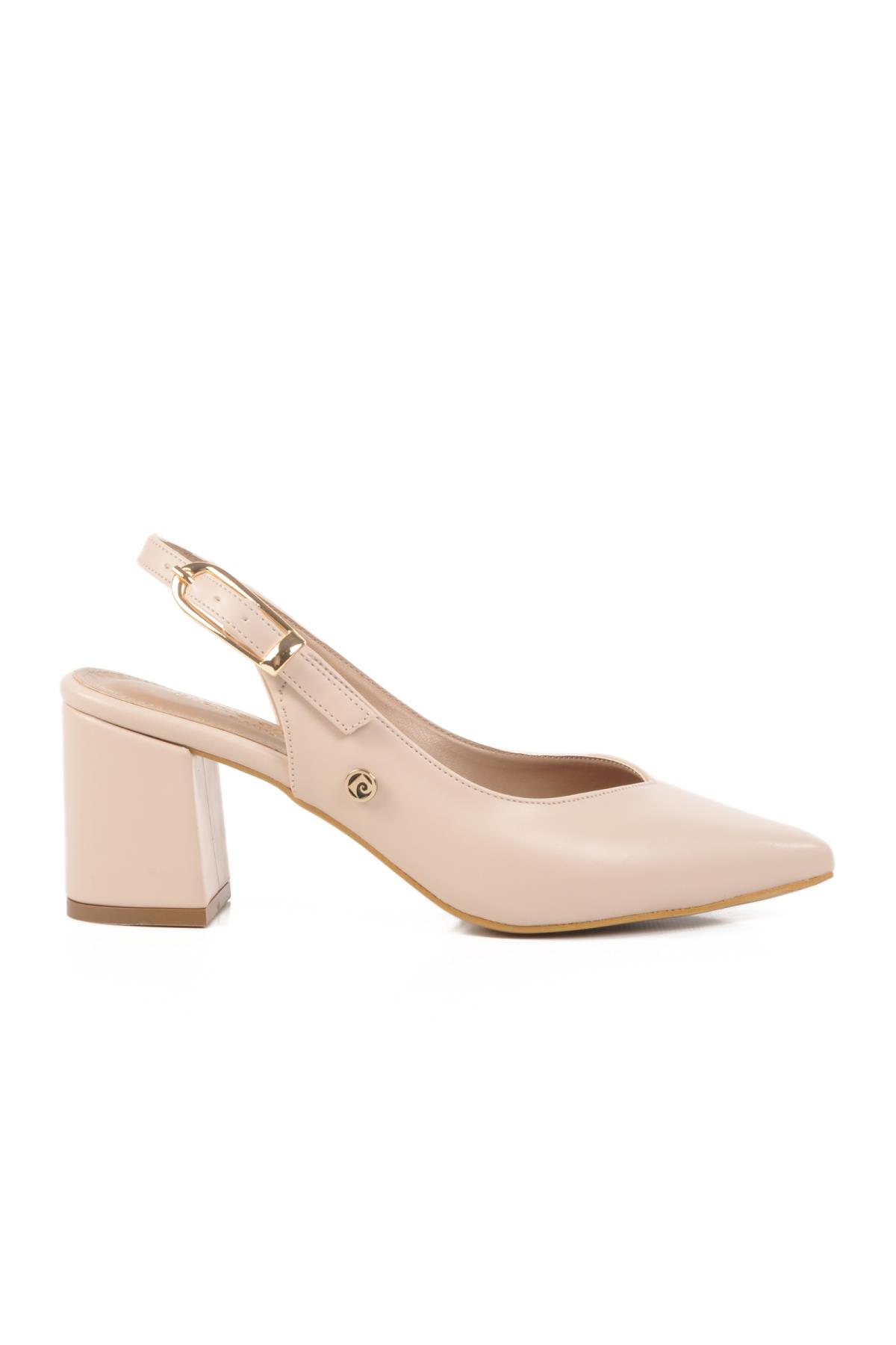 PC-54706 Z Krem Kadın Abiye Ayakkabı - Görsel 4