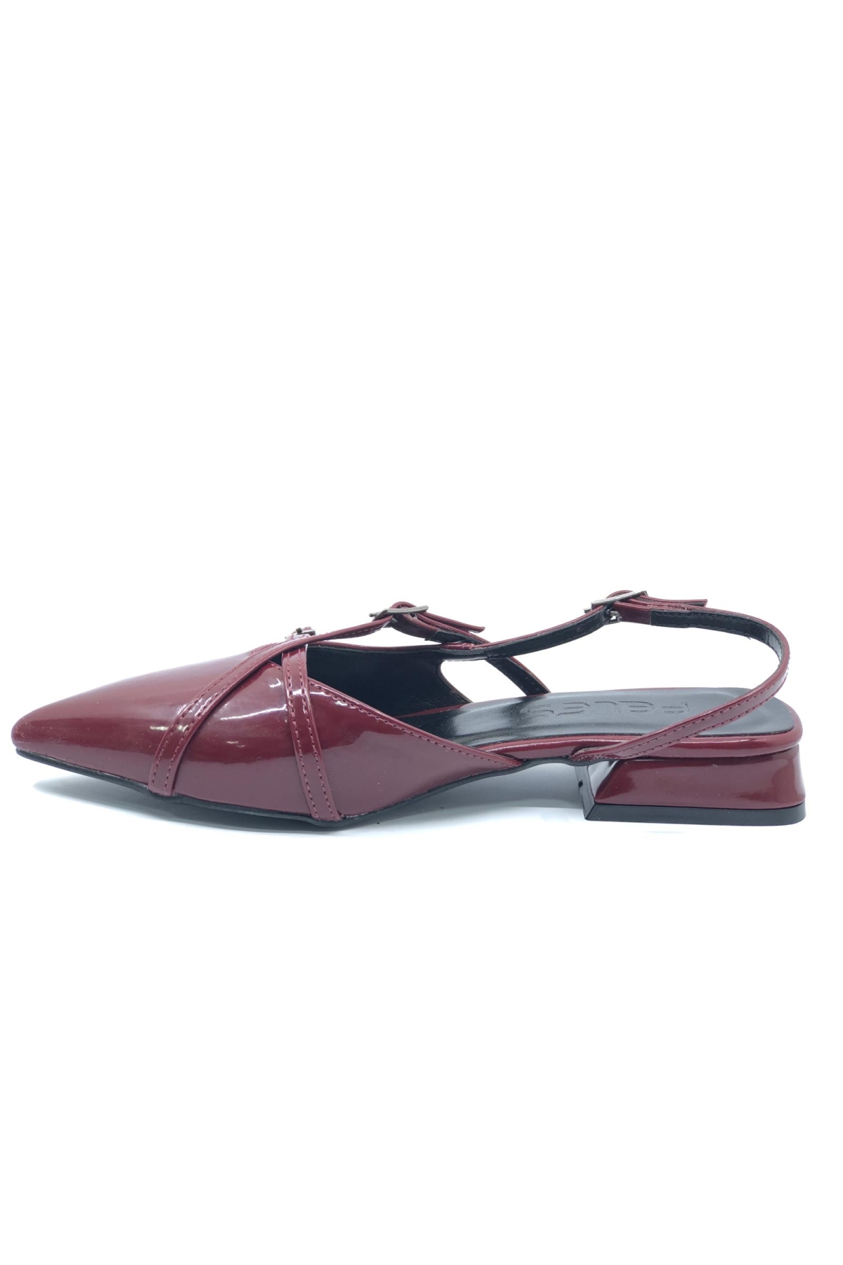 Toka Detaylı Kısa Topuklu Arkası Açık Kadın Babet Ayakkabı - Görsel 8