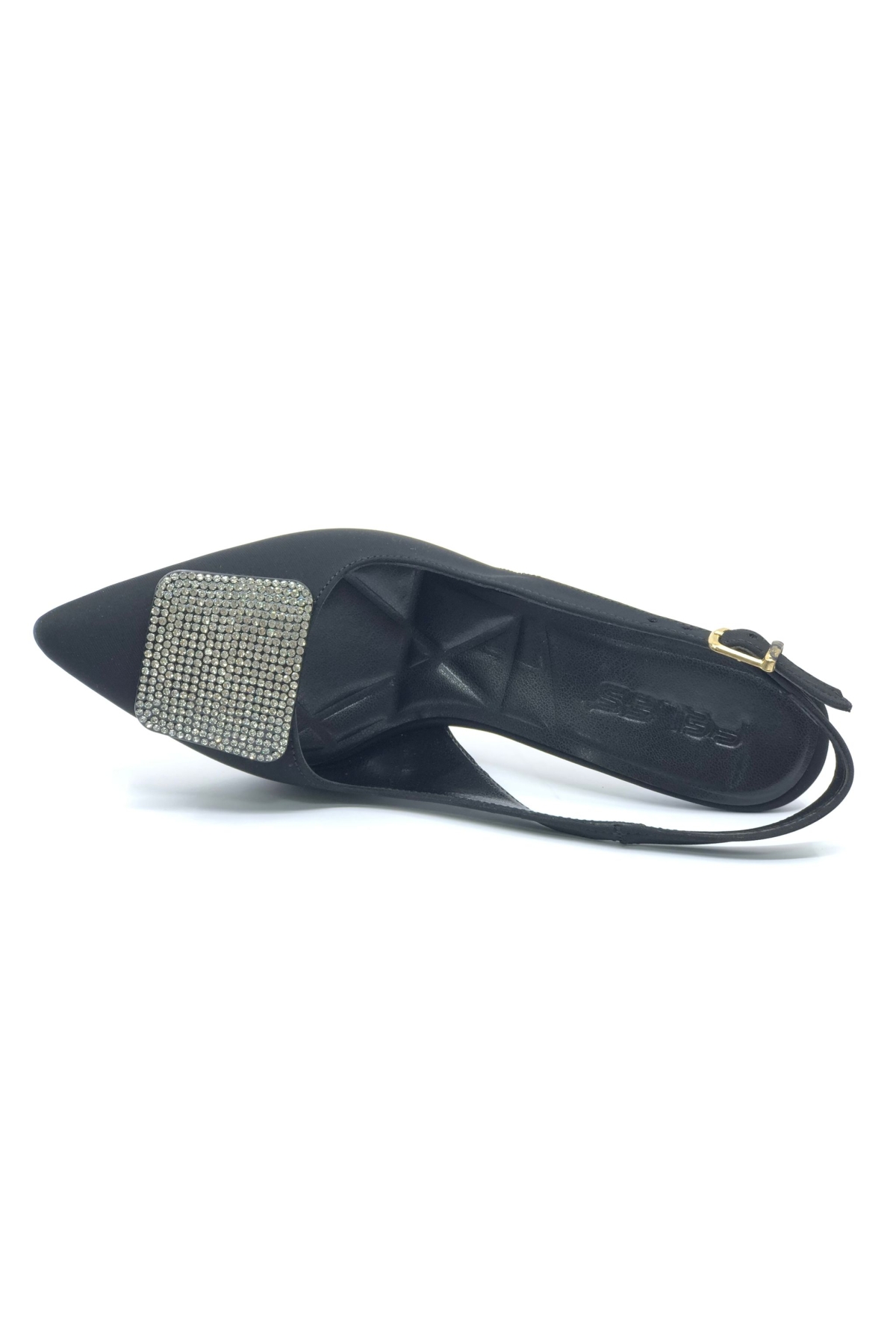 Taş Toka Detaylı Arkası Açık Stiletto Kadın Topuklu Ayakkabı - Görsel 6