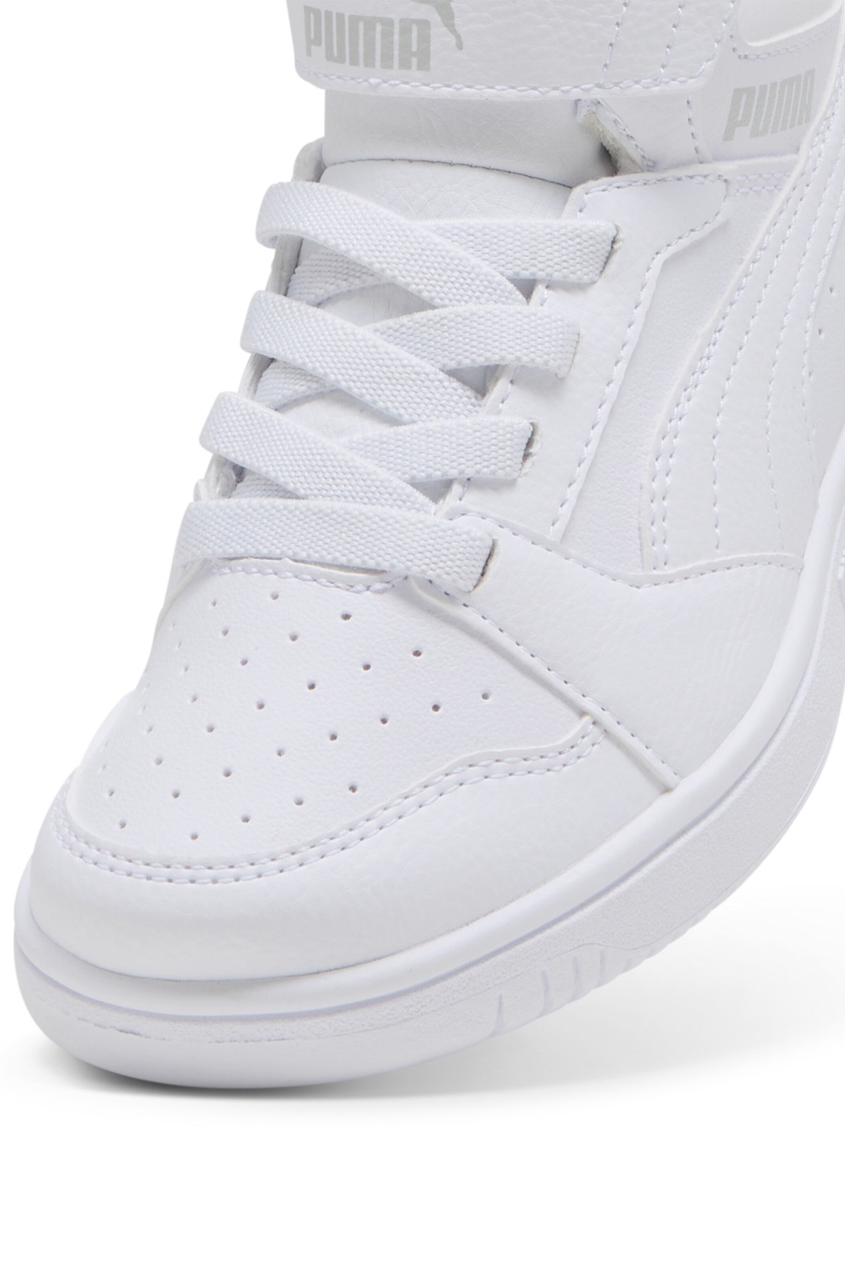 Puma Puma Beyaz Rebound V6 Mid Ac Ps Çocuk Spor Ayakkabı Sneaker | Flo Beyaz - 4. görsel