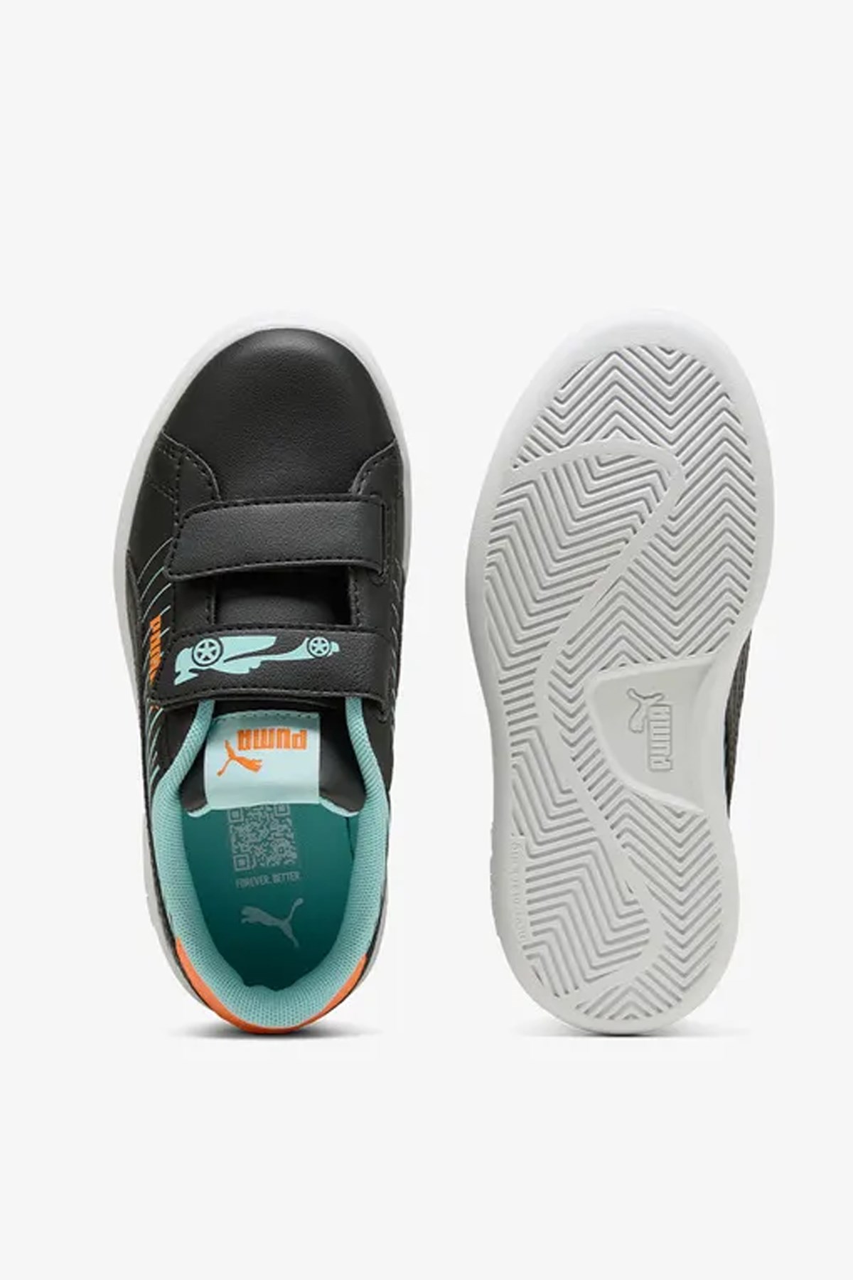 Puma Puma Siyah Smash 3.0 Poised 2 Çocuk Spor Ayakkabı Sneaker | Flo Siyah - 5. görsel