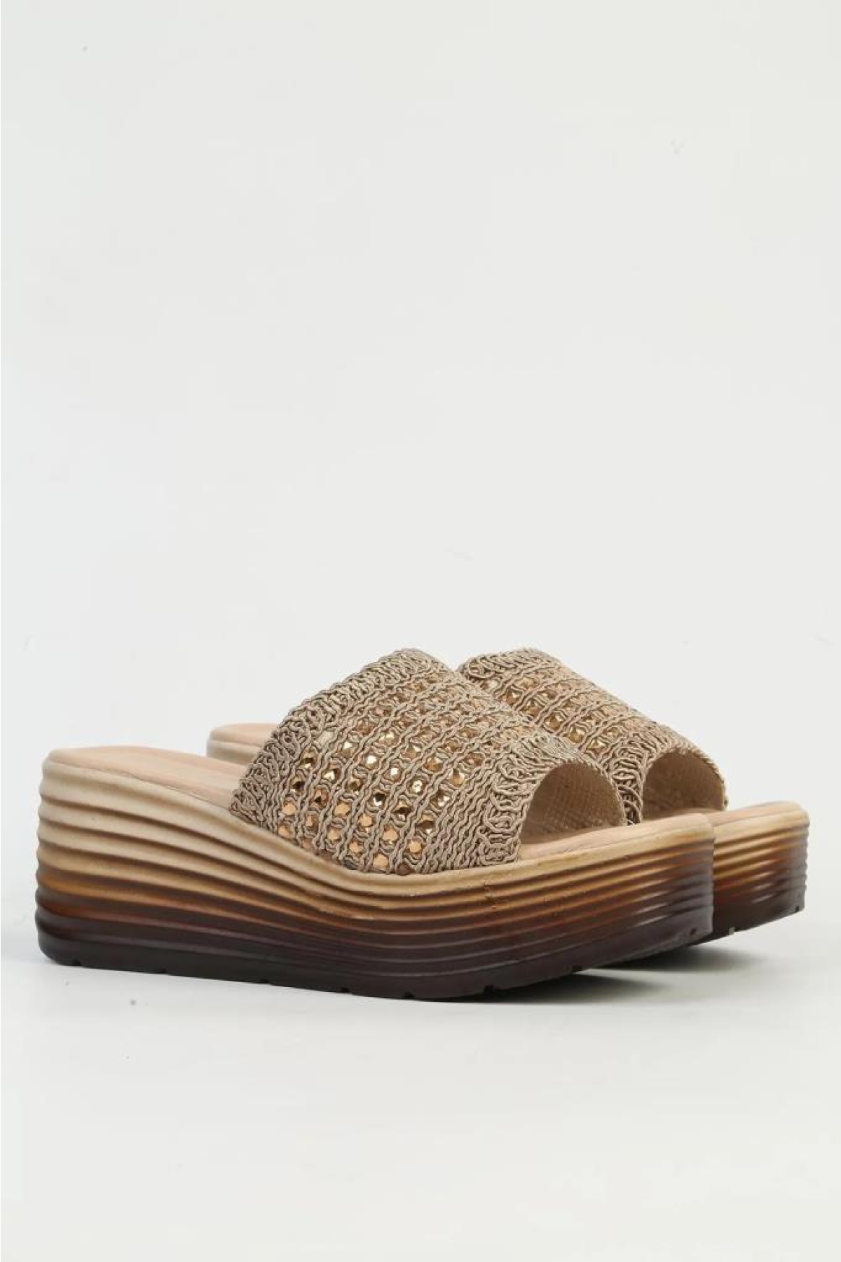 PC-54573 Dolgu Topuk Kadın Günlük Terlik - Görsel 3