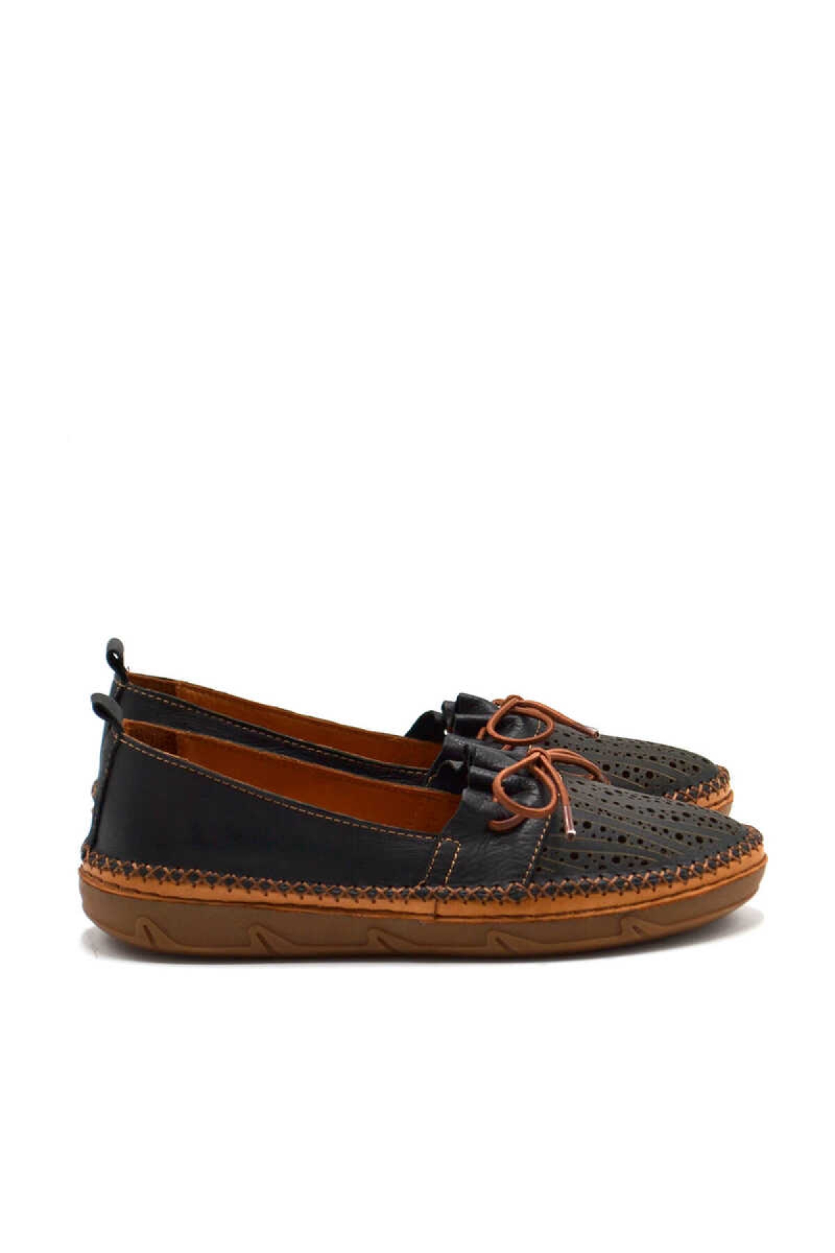 23197131Y Kadın Hakiki Deri Ortopedik Casual Ayakkabı - Görsel 2