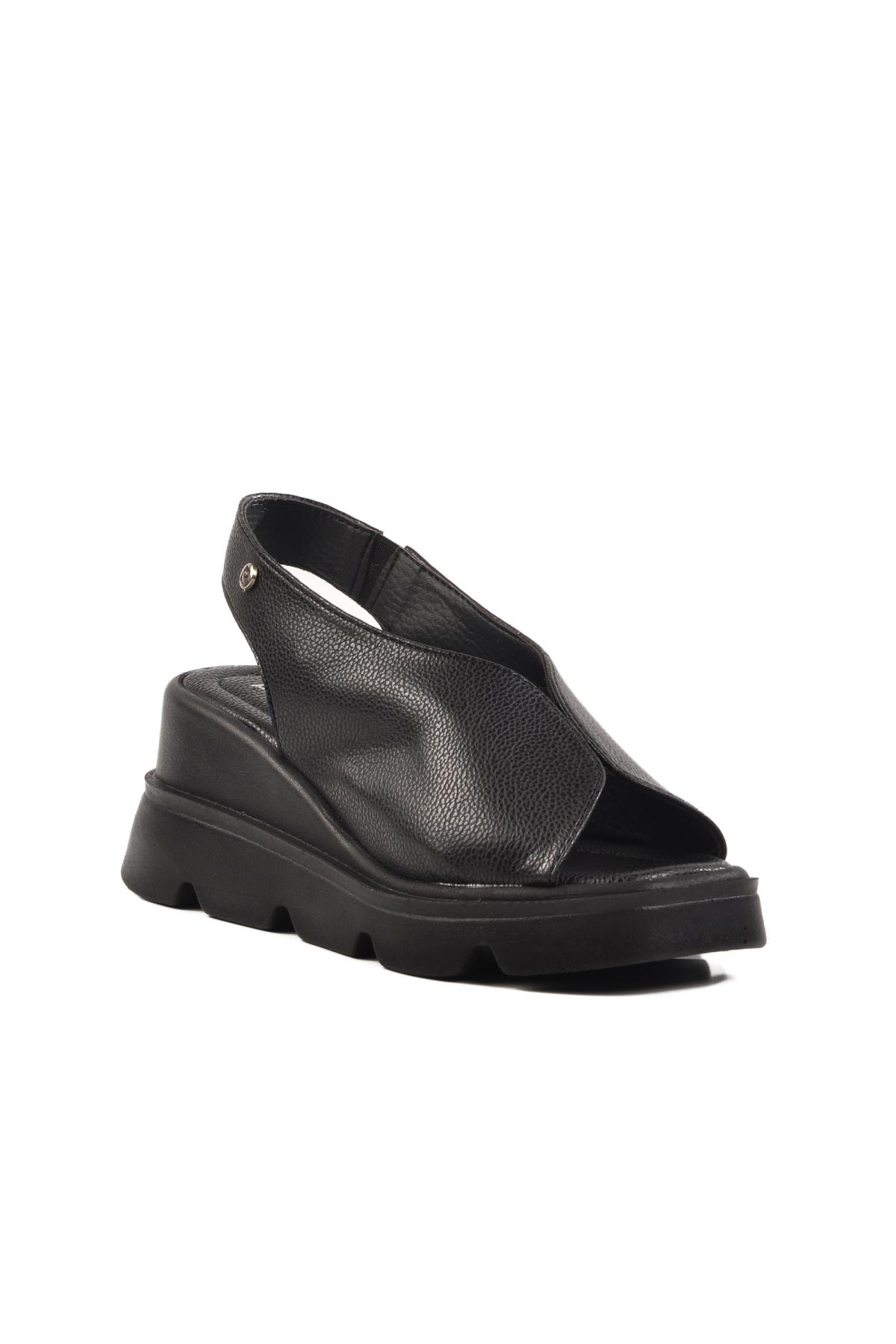 Siyah Yüksek Taban Kadın Terlik PC-7533 Z - Görsel 2