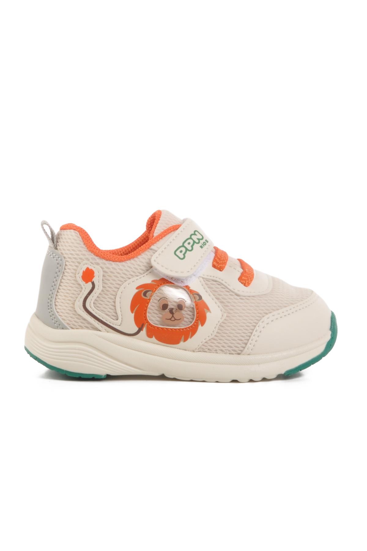 Krem Fileli Hafif Unisex Çocuk Spor Ayakkabı Ppn 1931 İ - Görsel 4