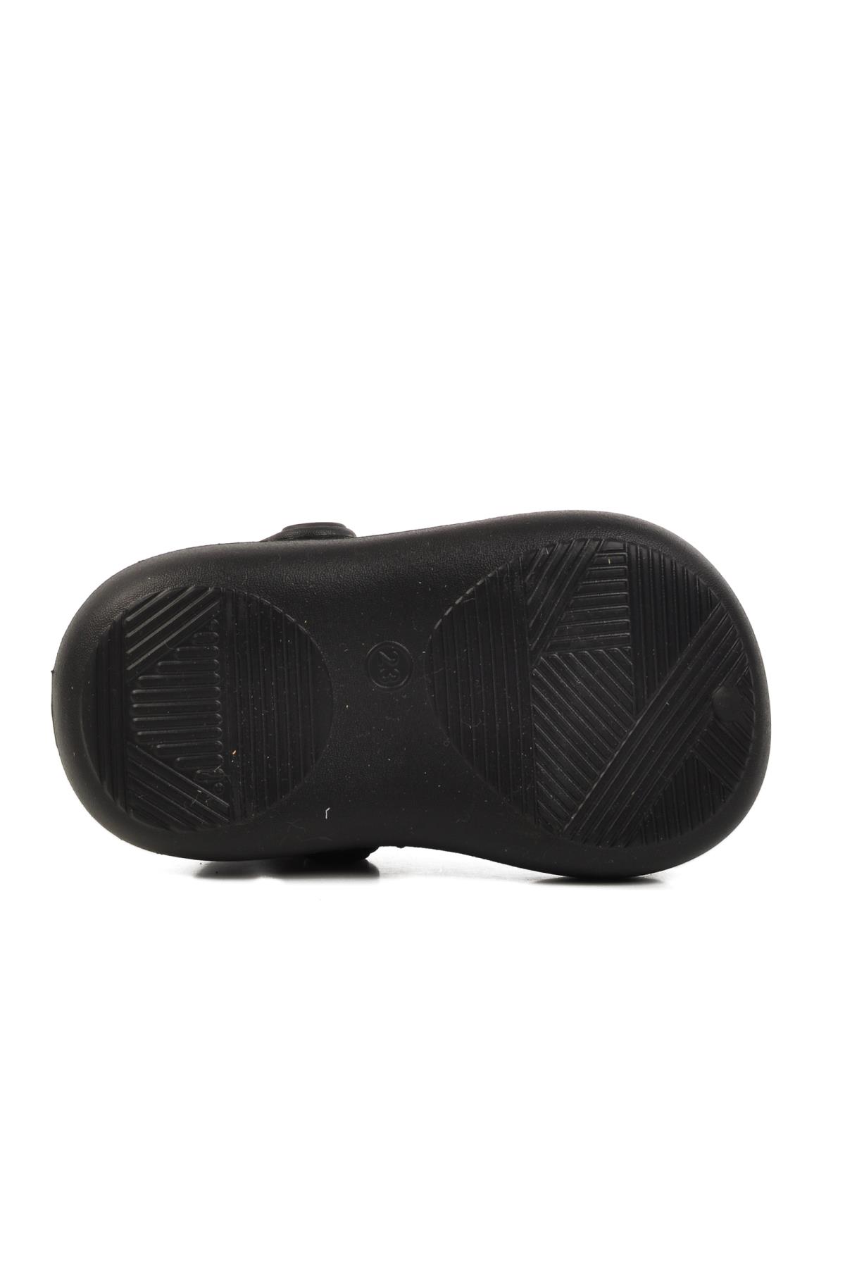 Siyah Unisex Çocuk Sabo Terlik Yumurcak B - Görsel 6