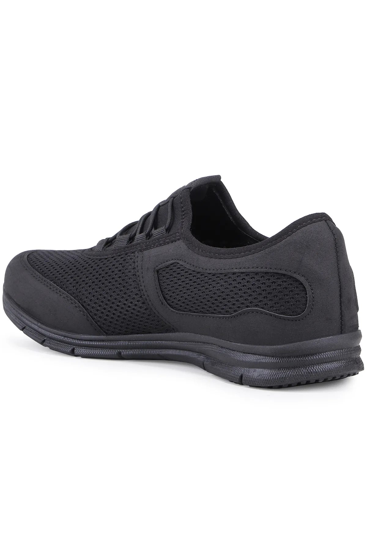 Erkek Siyah Siyah Rahat Taban Günlük Yürüyüş Koşu Sneaker Spor Ayakkabı KVN-5045-SNKR - Görsel 3