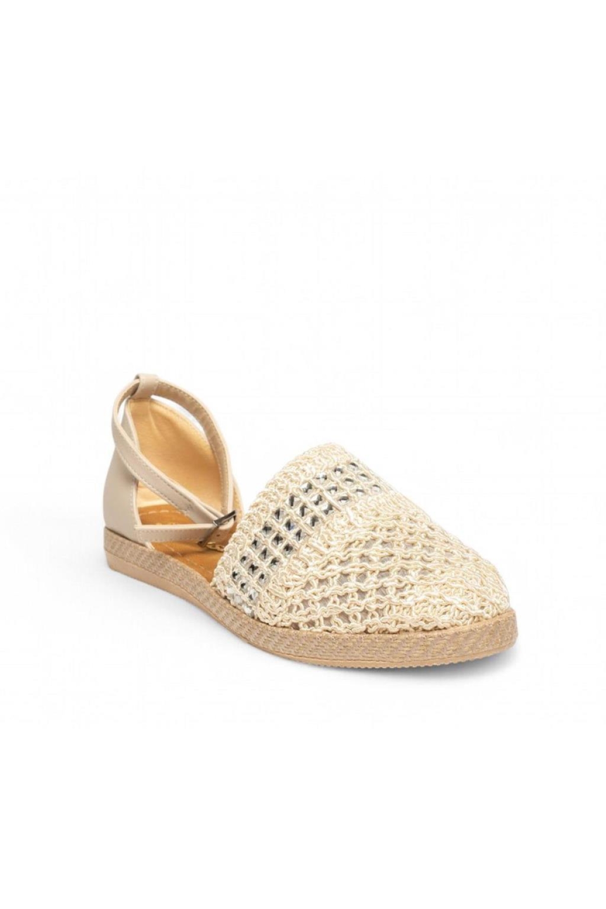 Sprs 03181 Kadın Örgü Detaylı Günlük Babet - Görsel 2