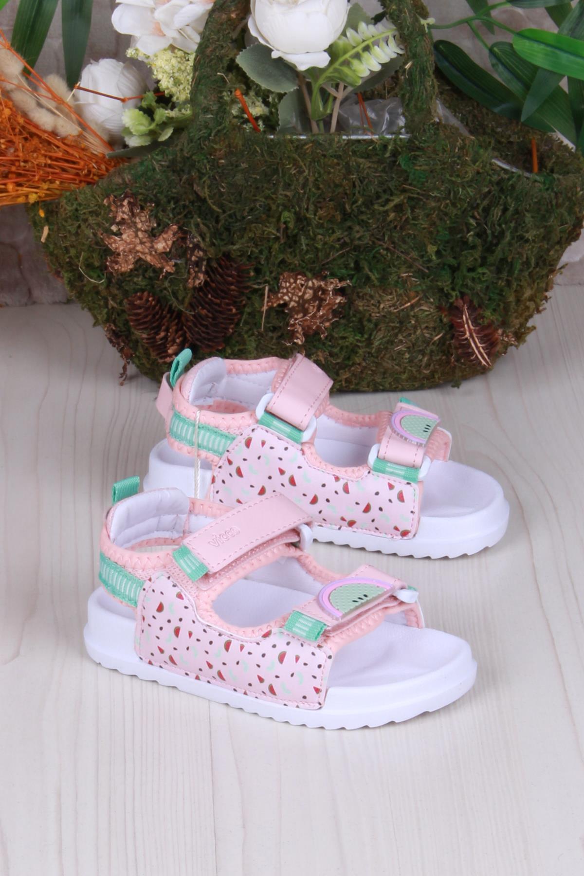332.B25Y.251 Pudra İnkago Anatomik Kız Çocuk Sandalet - Görsel 2