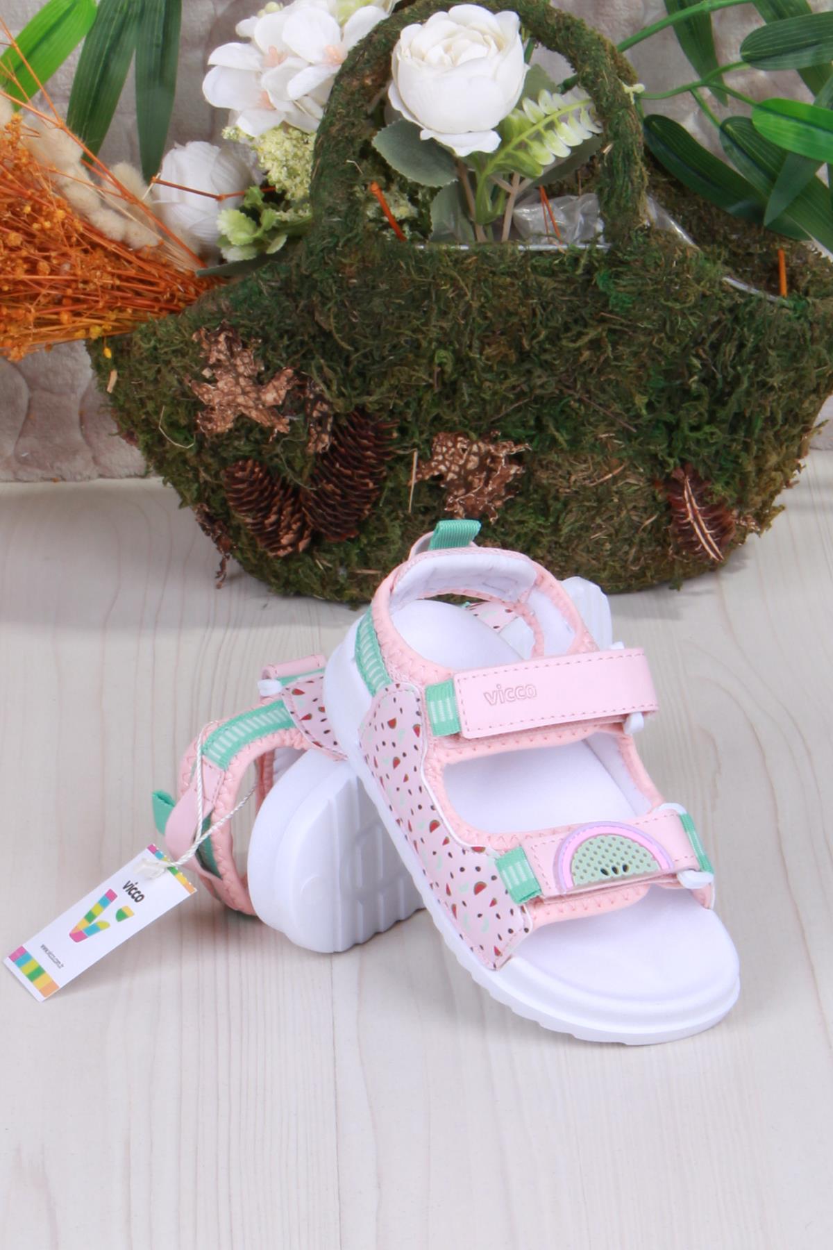 332.B25Y.251 Pudra İnkago Anatomik Kız Çocuk Sandalet - Görsel 5